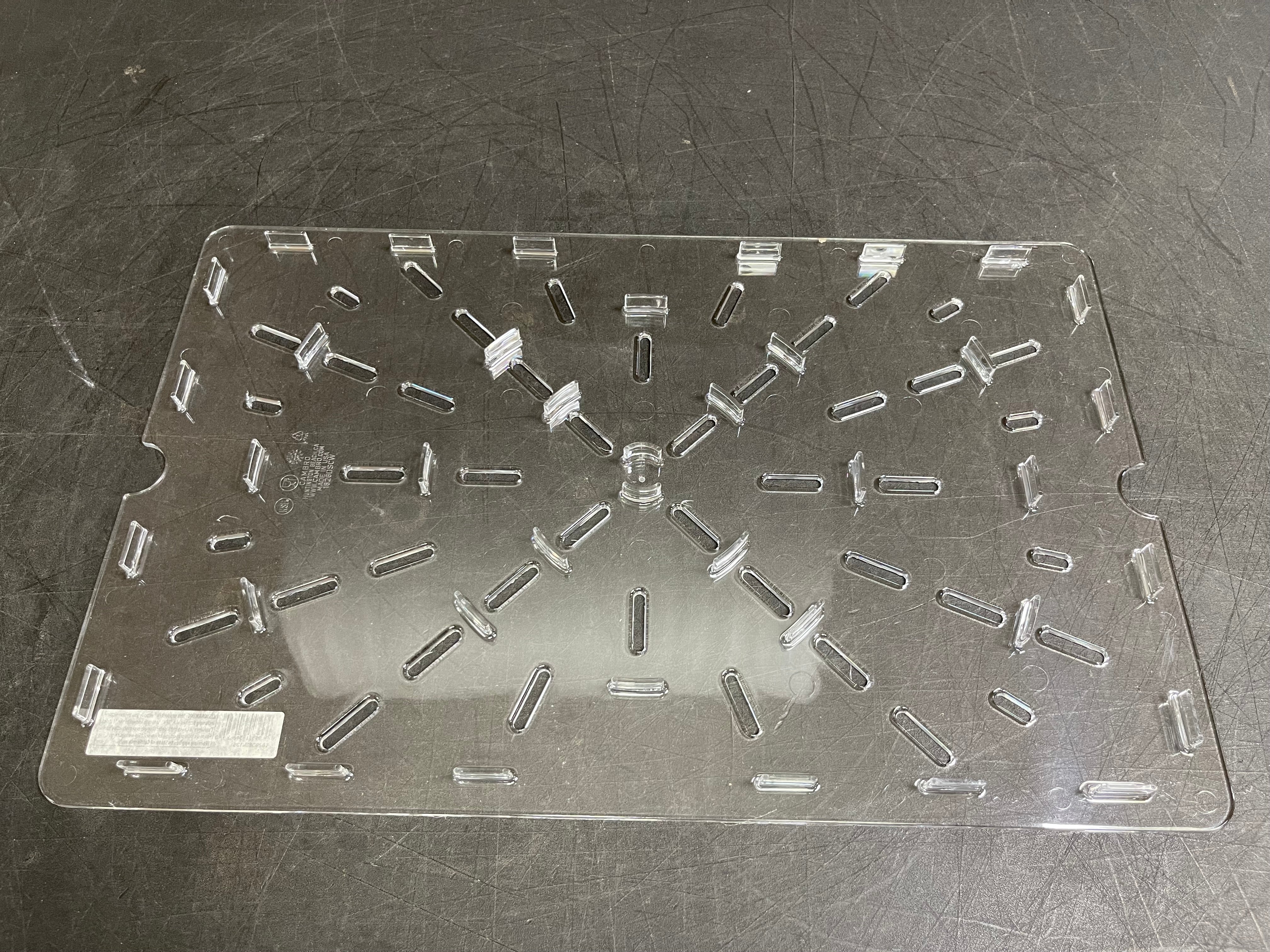 New Cambro 1826DSCW135 Clear Drain Shelf for 18" x 26" Camwear Food Storage Box