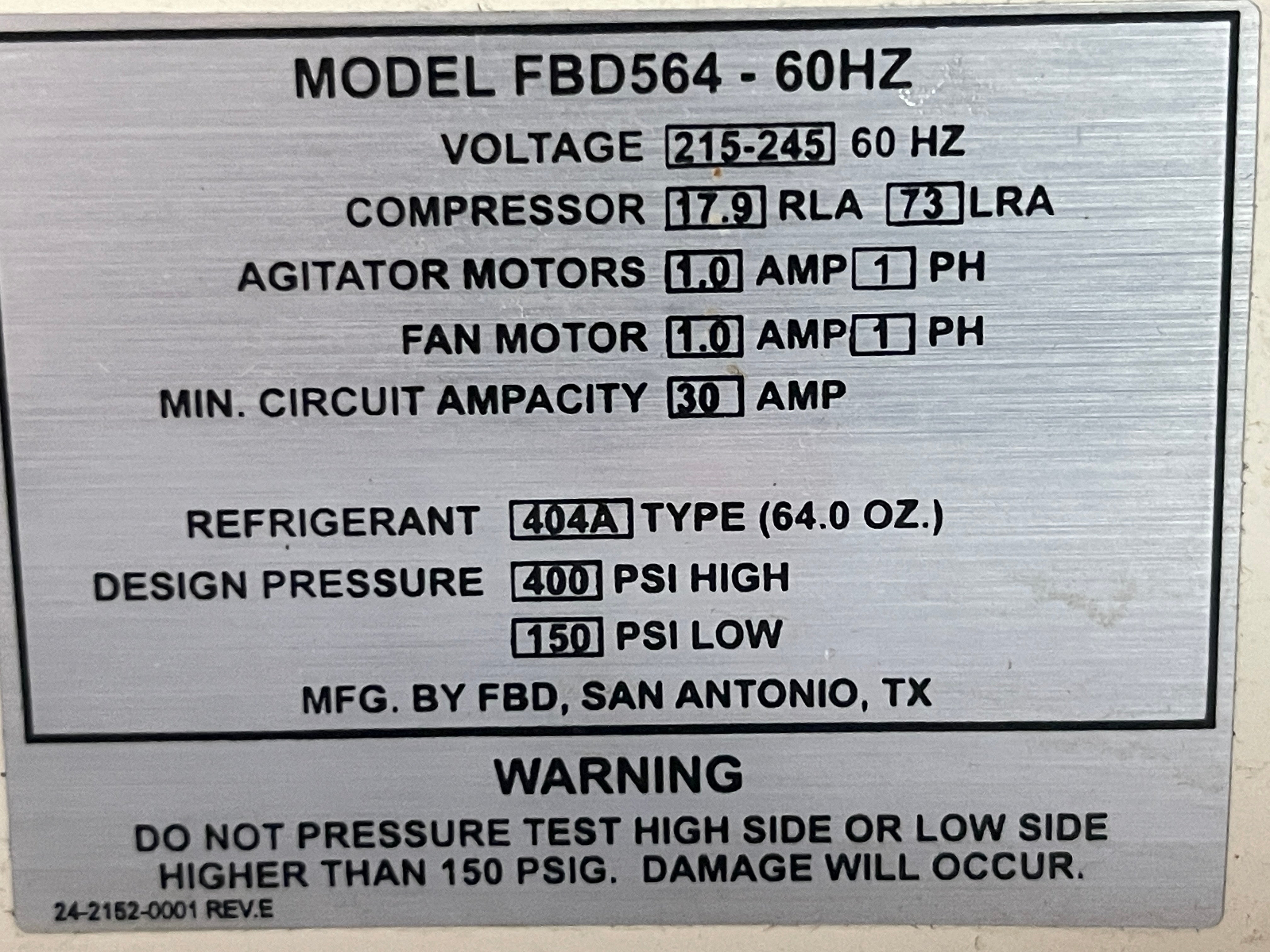 Used FBD 564 Frozen Beverage 4 Flavor Dispenser with Drink Station Stand As-Is 220V