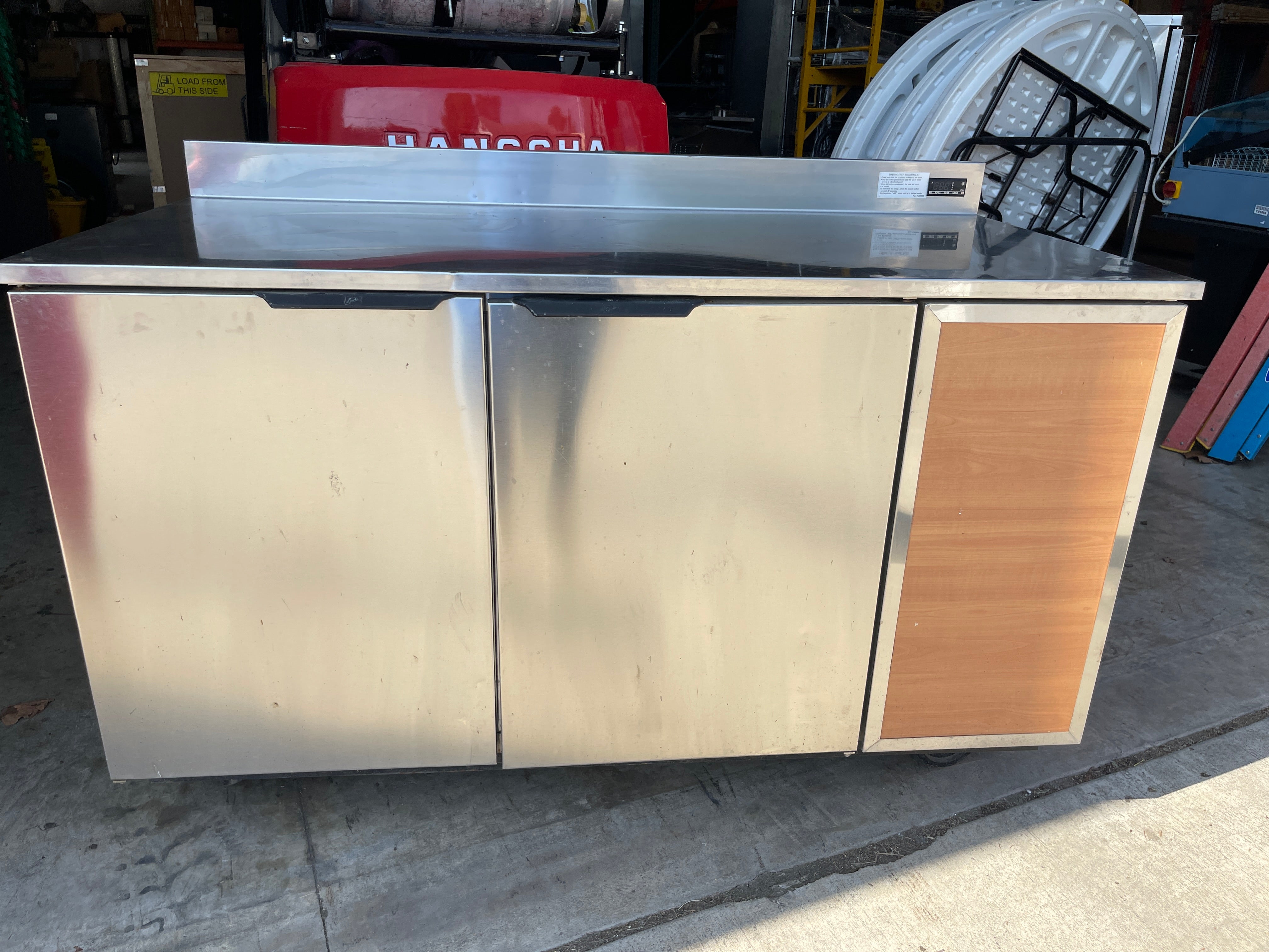 Used 60" Duke RBC-60M Refrigerated Work Top 2 Door Back Counter 120V - SG