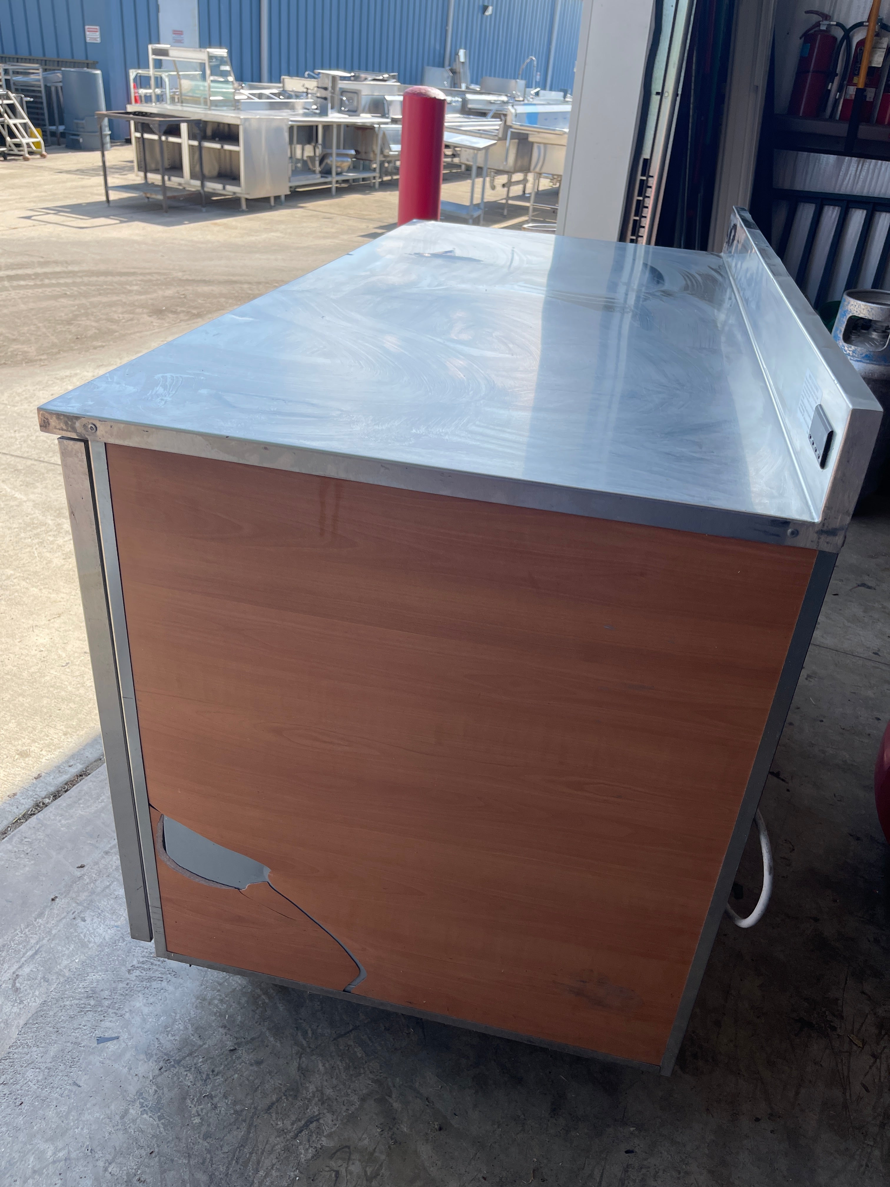 Used 60" Duke RBC-60M Refrigerated Work Top 2 Door Back Counter 120V - SG