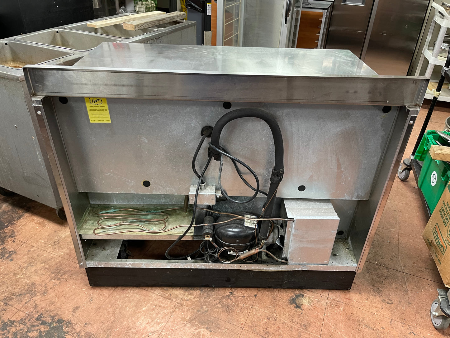 Duke RUF-48 Standard Refrigerated Work Top 2 Door Back Counter 120V