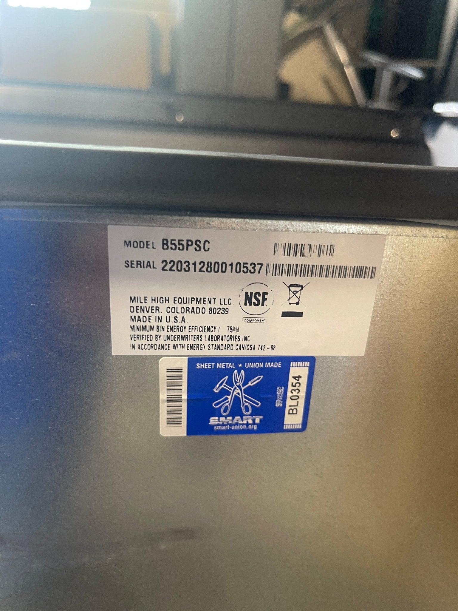 New Ice - O - Matic B55PSV Ice Machine Storage Bin - 510lb - Falcon Restaurant Supply - 4