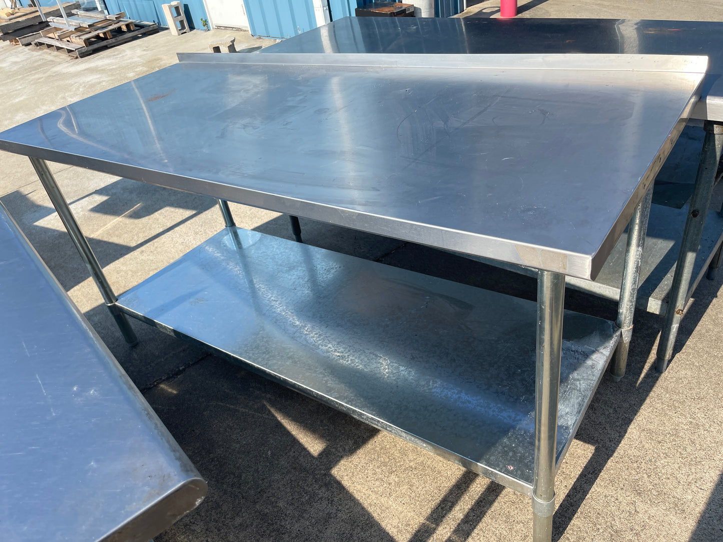 Used  72" Stainless Steel Table with Shelf - SS318