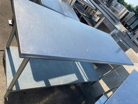 Used  72" Stainless Steel Table with Shelf - SS319