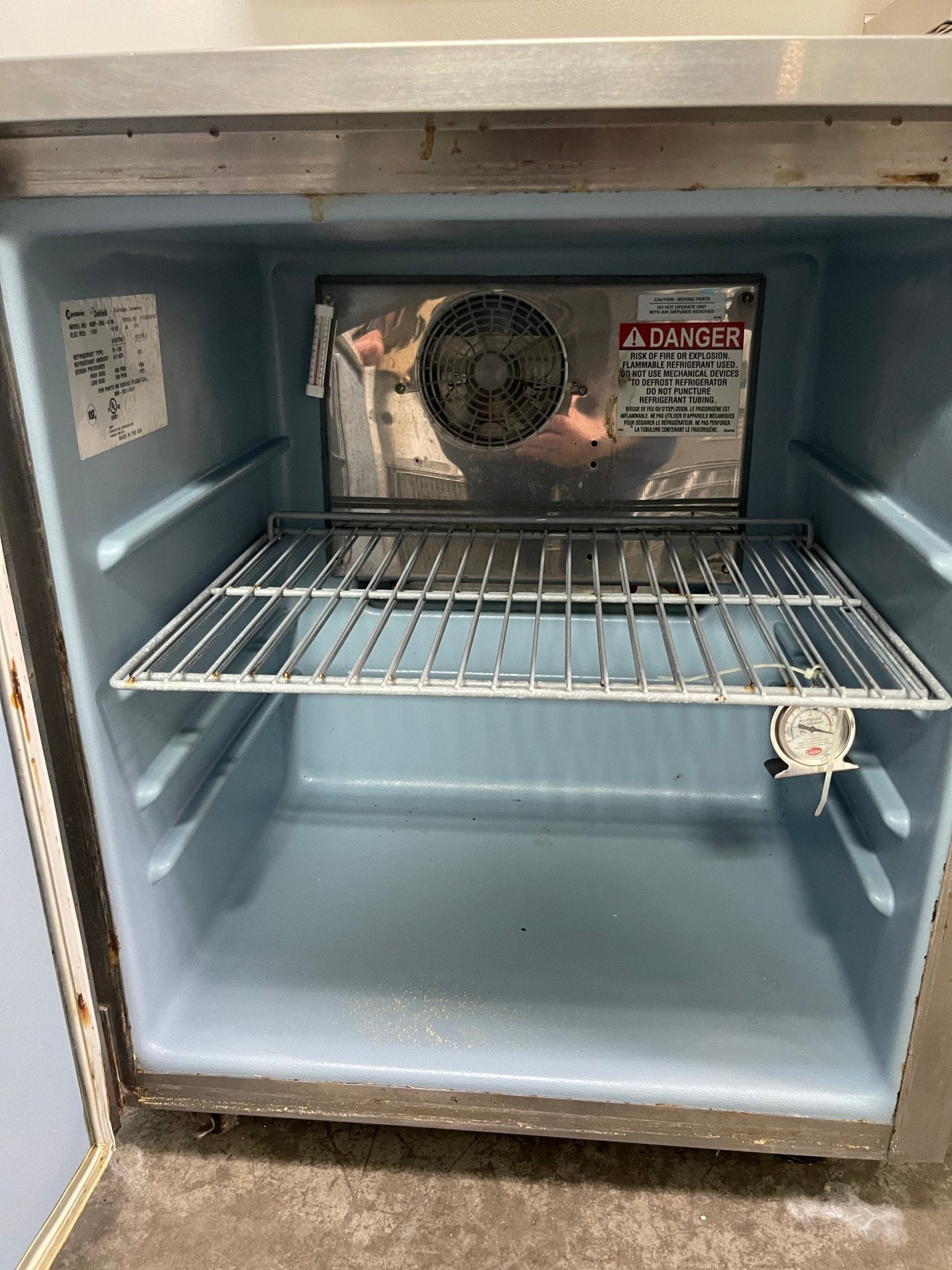 Delfield 406P 5.7 CU. FT 1 Door Stainless Undercounter Refrigerator 120V - Falcon Restaurant Supply - 3