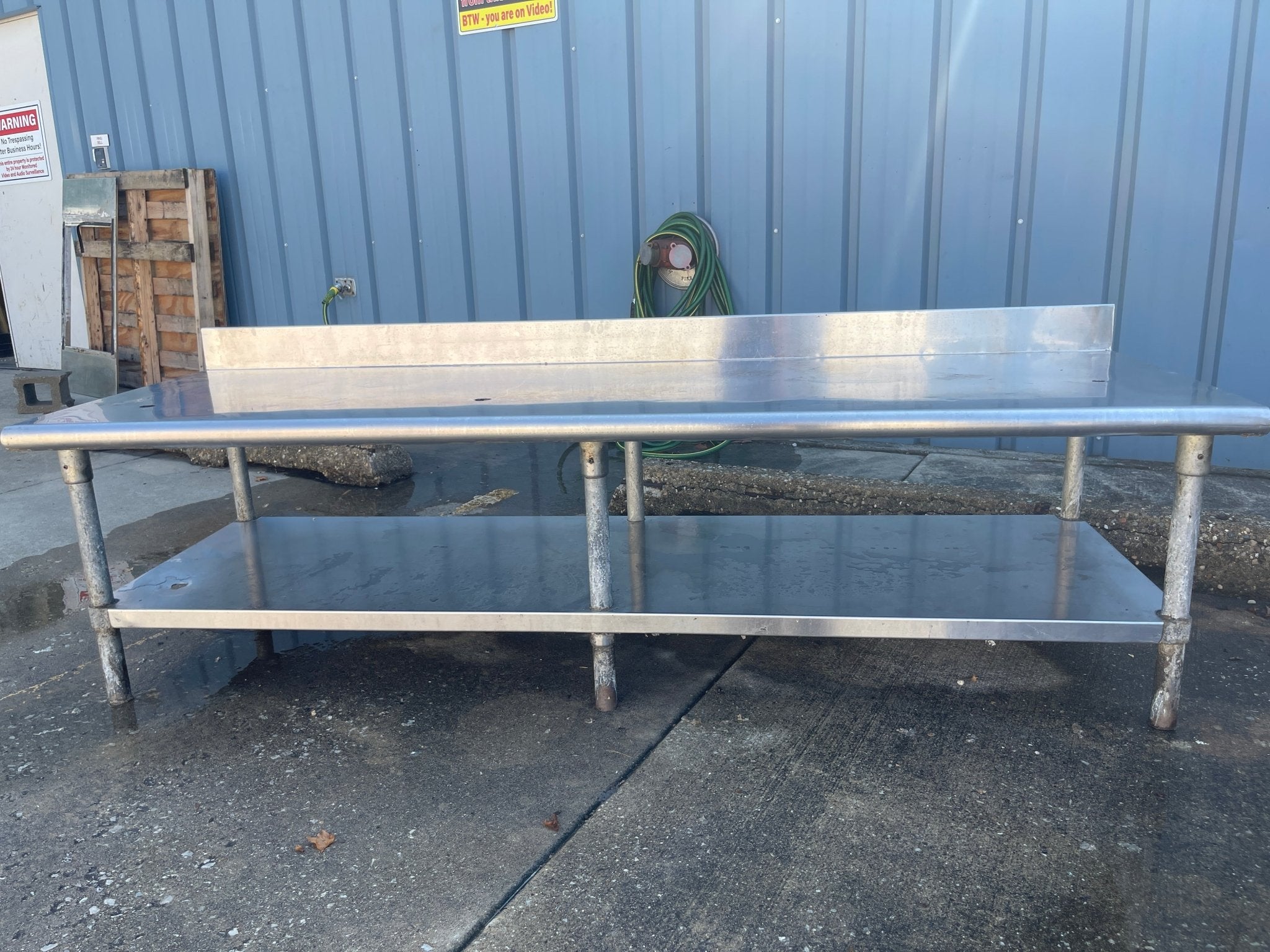 Used 84" Stainless Steel Equipment Stand with Shelf - SS320 - Falcon Restaurant Supply - 2