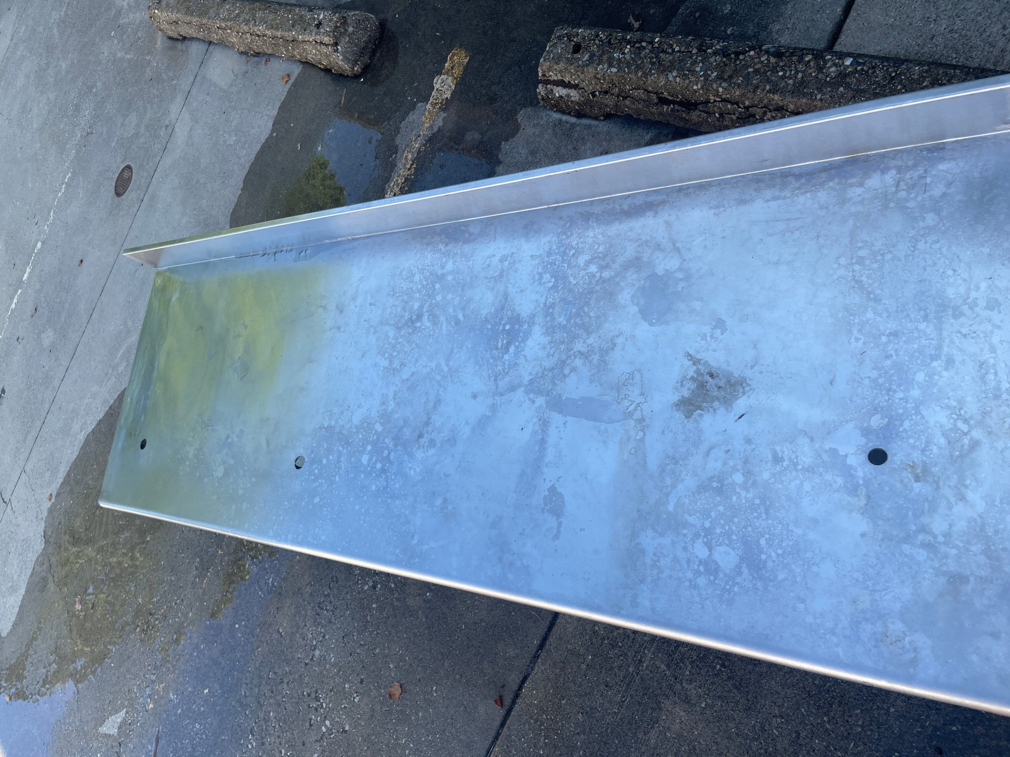 Used 84" Stainless Steel Equipment Stand with Shelf - SS320 - Falcon Restaurant Supply - 4