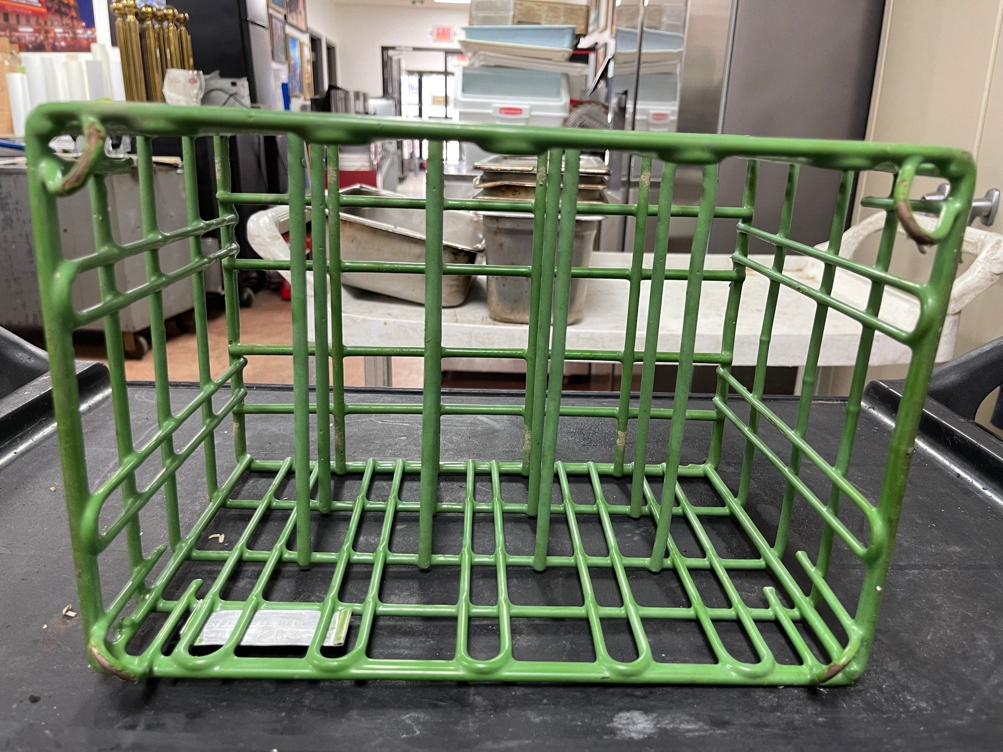 Used Sani Stack Coated wire Plate Washing Basket Crate P23 - Falcon Restaurant Supply - 4