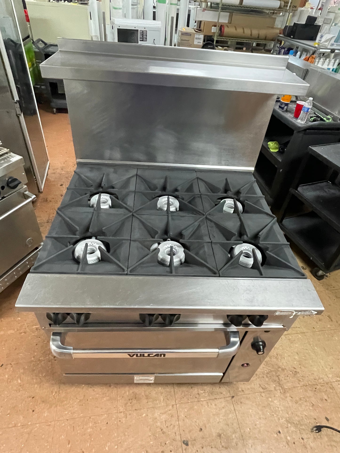 Used Vulcan 36S-6BN 6 Burner Gas Range with Standard Oven 215,000 BTU