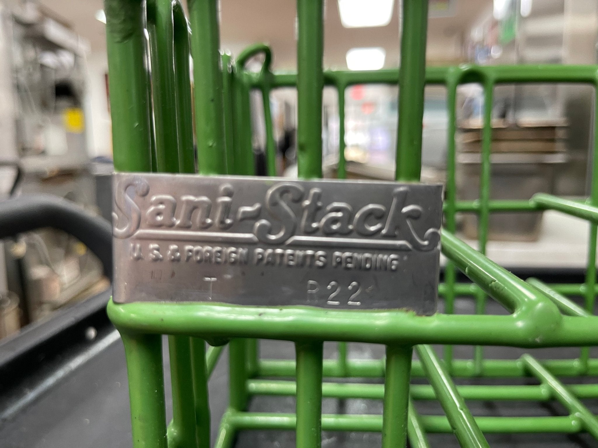 Used Sani Stack Coated wire Plate Washing Basket Crate R22 - Falcon Restaurant Supply - 3