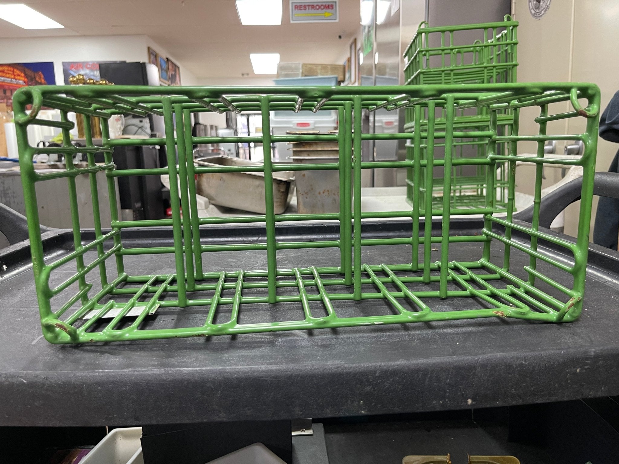 Used Sani Stack Coated wire Plate Washing Basket Crate R22 - Falcon Restaurant Supply - 4