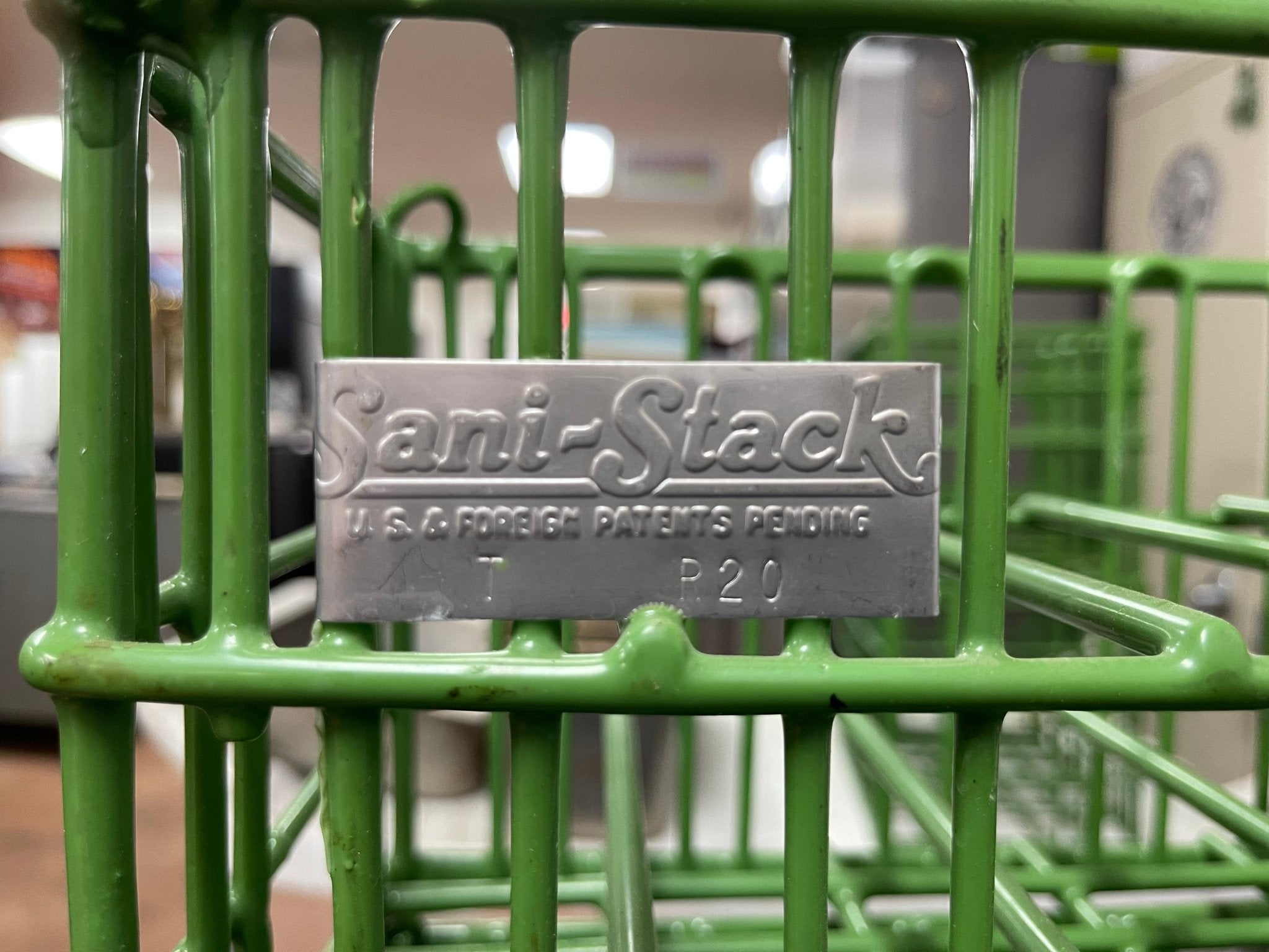 Used Sani Stack Coated wire Plate Washing Basket Crate R20 - Falcon Restaurant Supply - 3