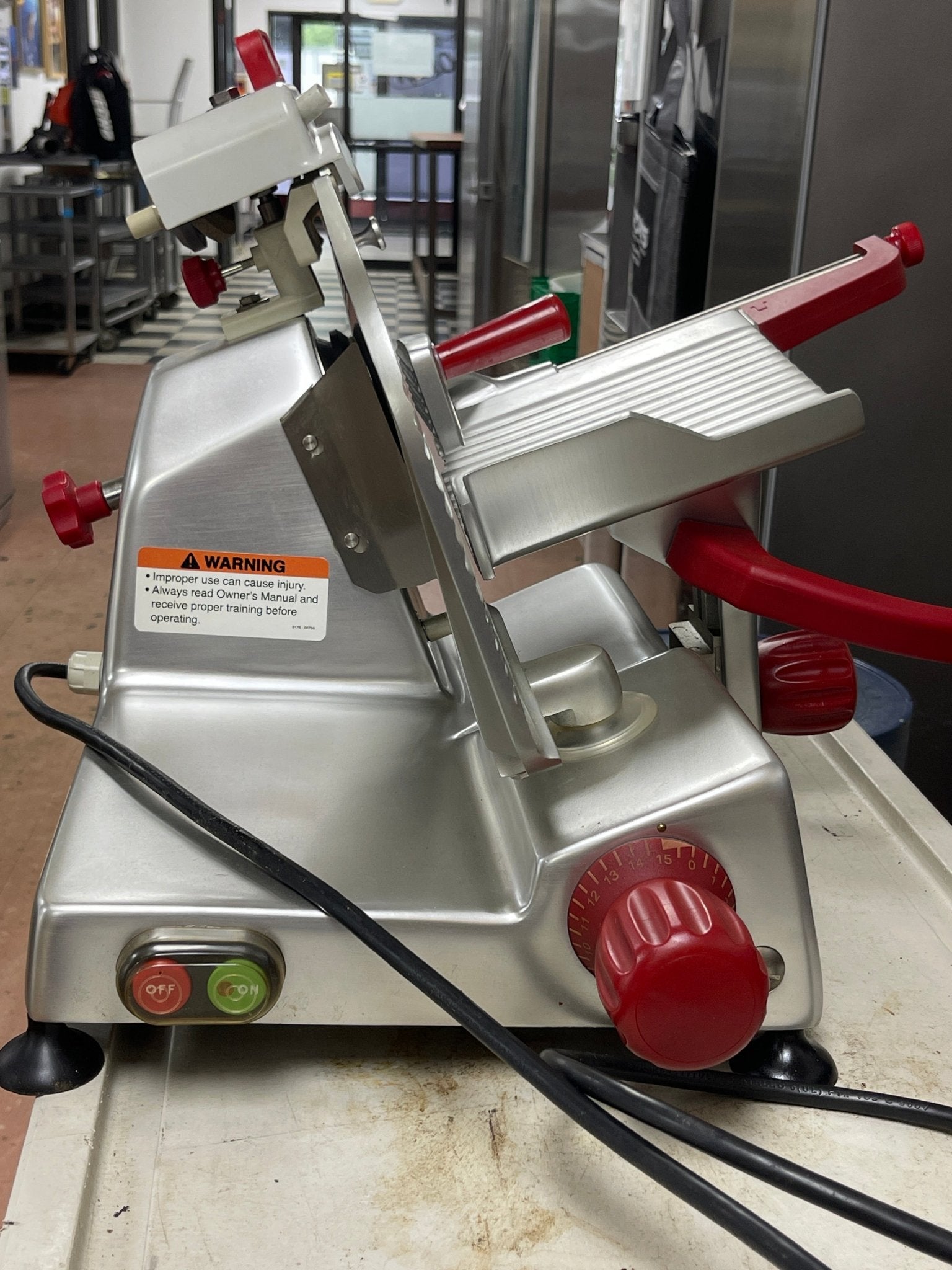 Used Berkel 823E - PLUS 9" Manual Deli Meat Cheese Slicer 120V - Falcon Restaurant Supply - 3