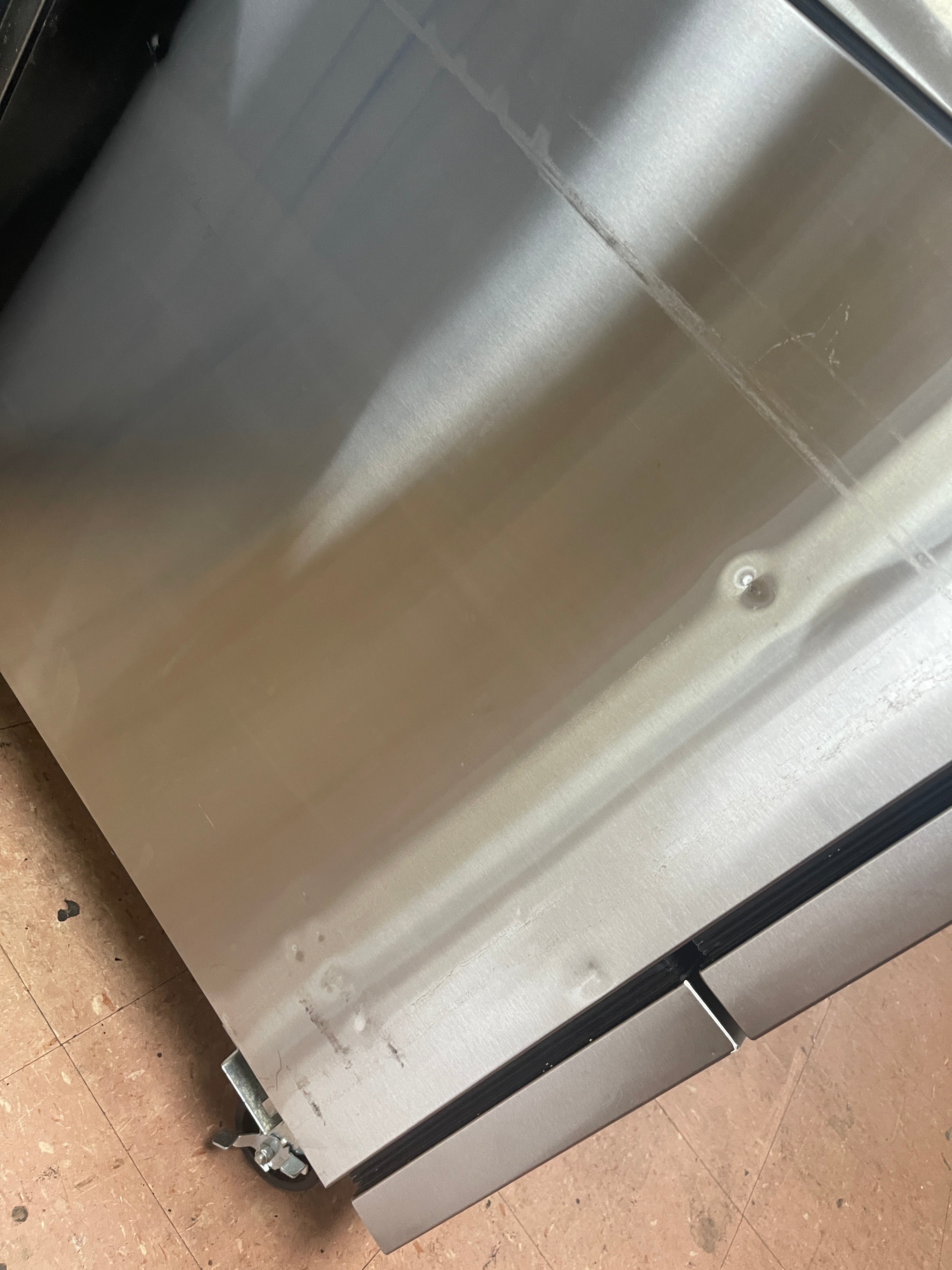 Used 67" Turbo Air TPR-67SD-D2-N Pizza Prep Table with 1 Door and 2 Drawers 115V - WO1