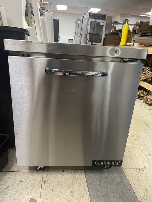 Used 27" Continental SWF27N Single Door Worktop Freezer 115V - WO1