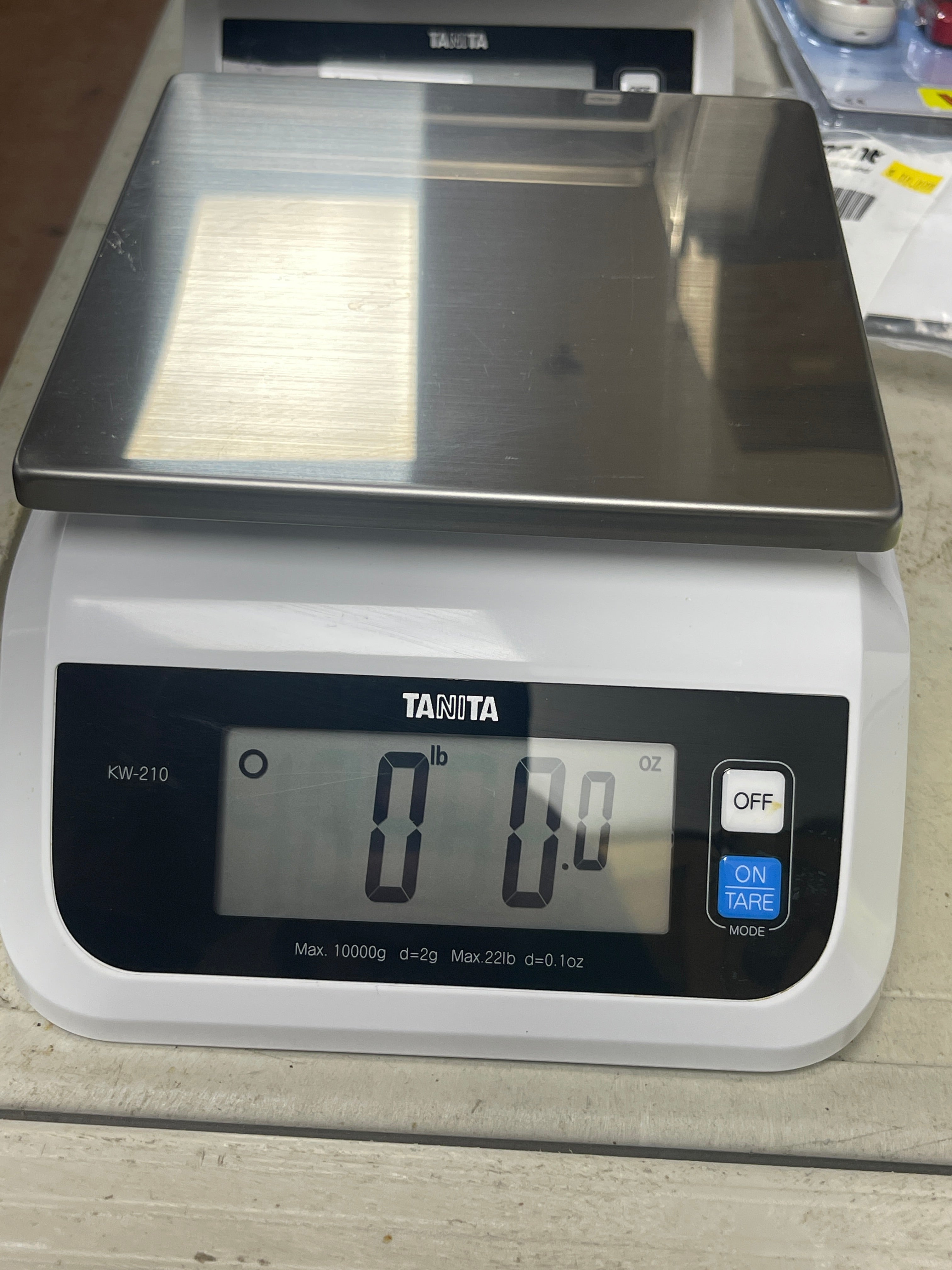 Used Tanita KW-210 Digital 22lb Kitchen Scale with A/C Adapter - WO1