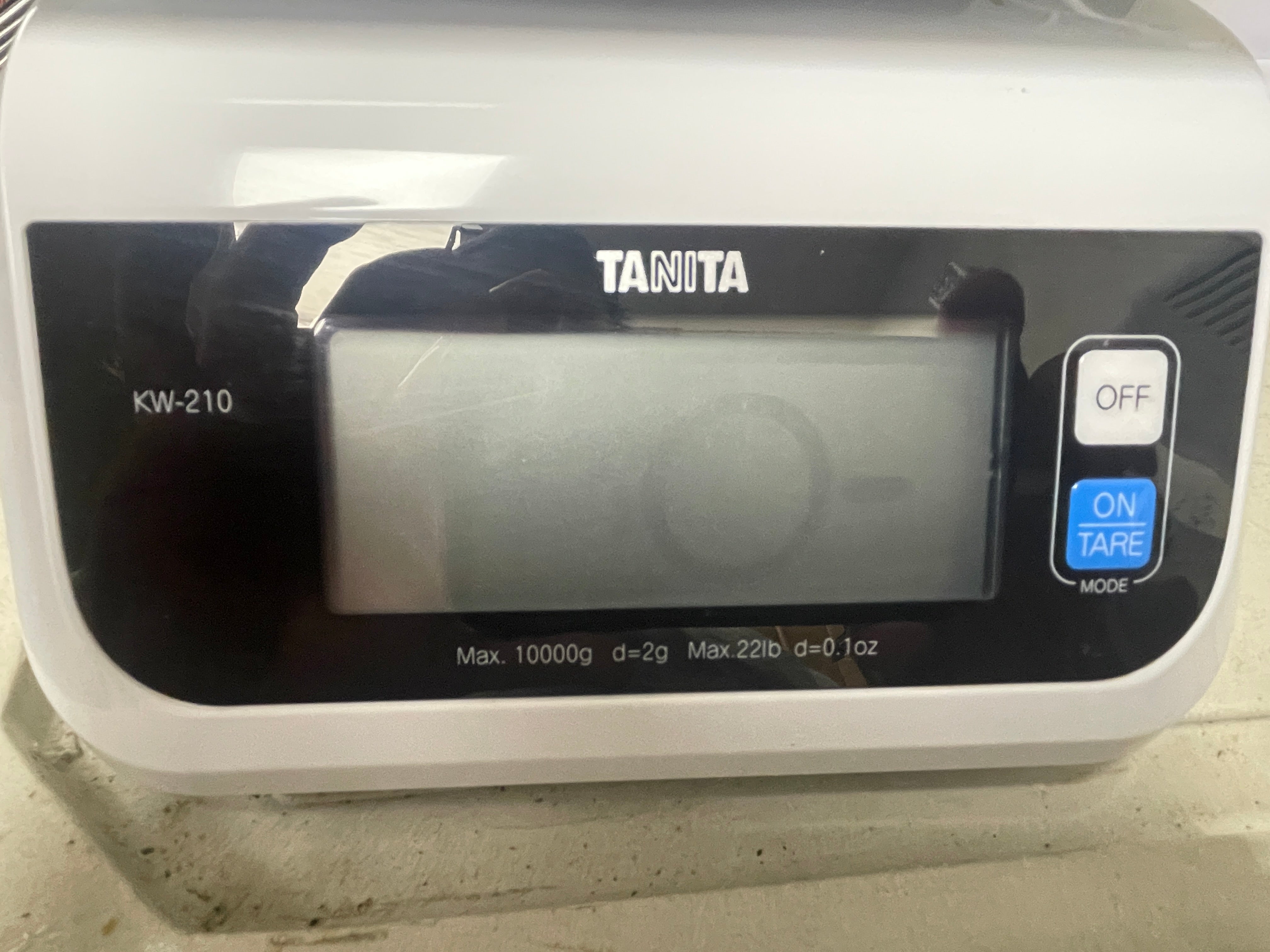 Used Tanita KW-210 Digital 22lb Kitchen Scale with A/C Adapter - WO1