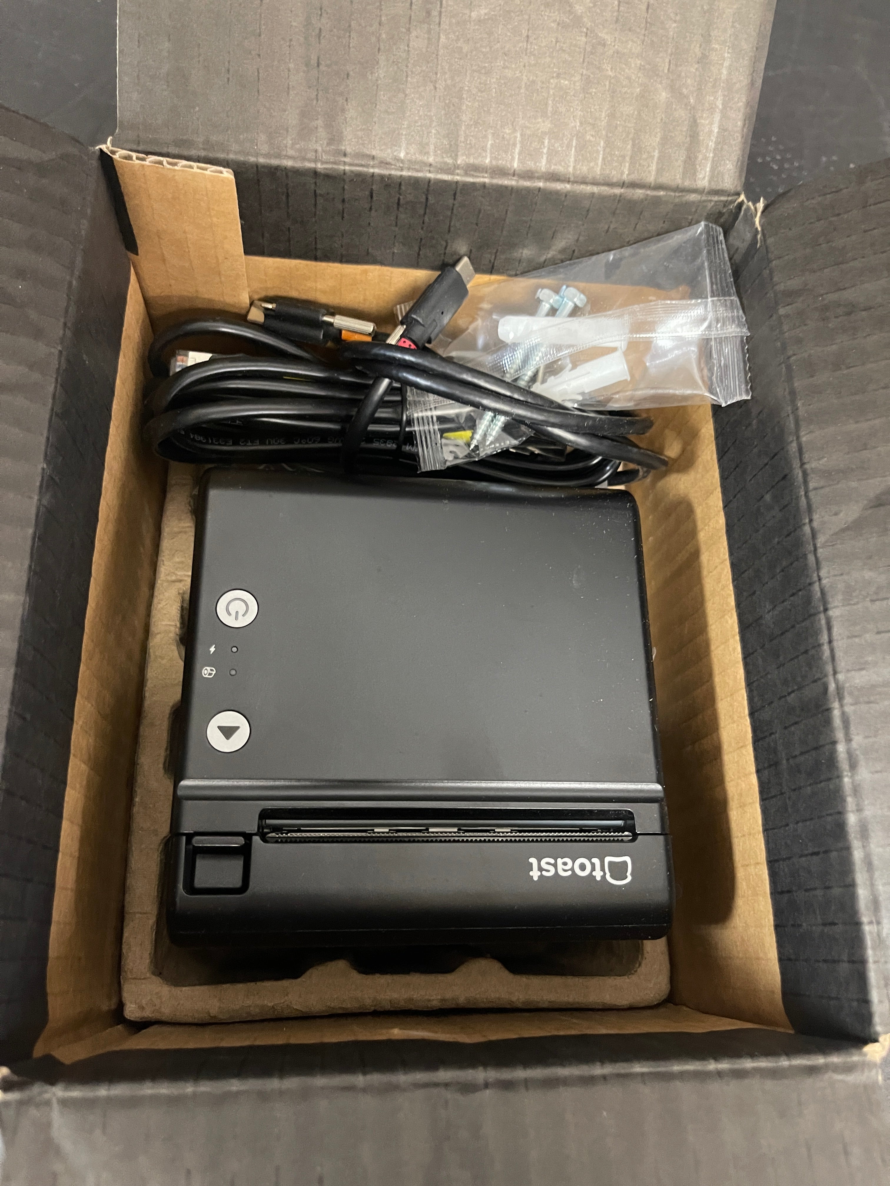 Used Toast TP200 Black Thermal POS Receipt Printer - WO1