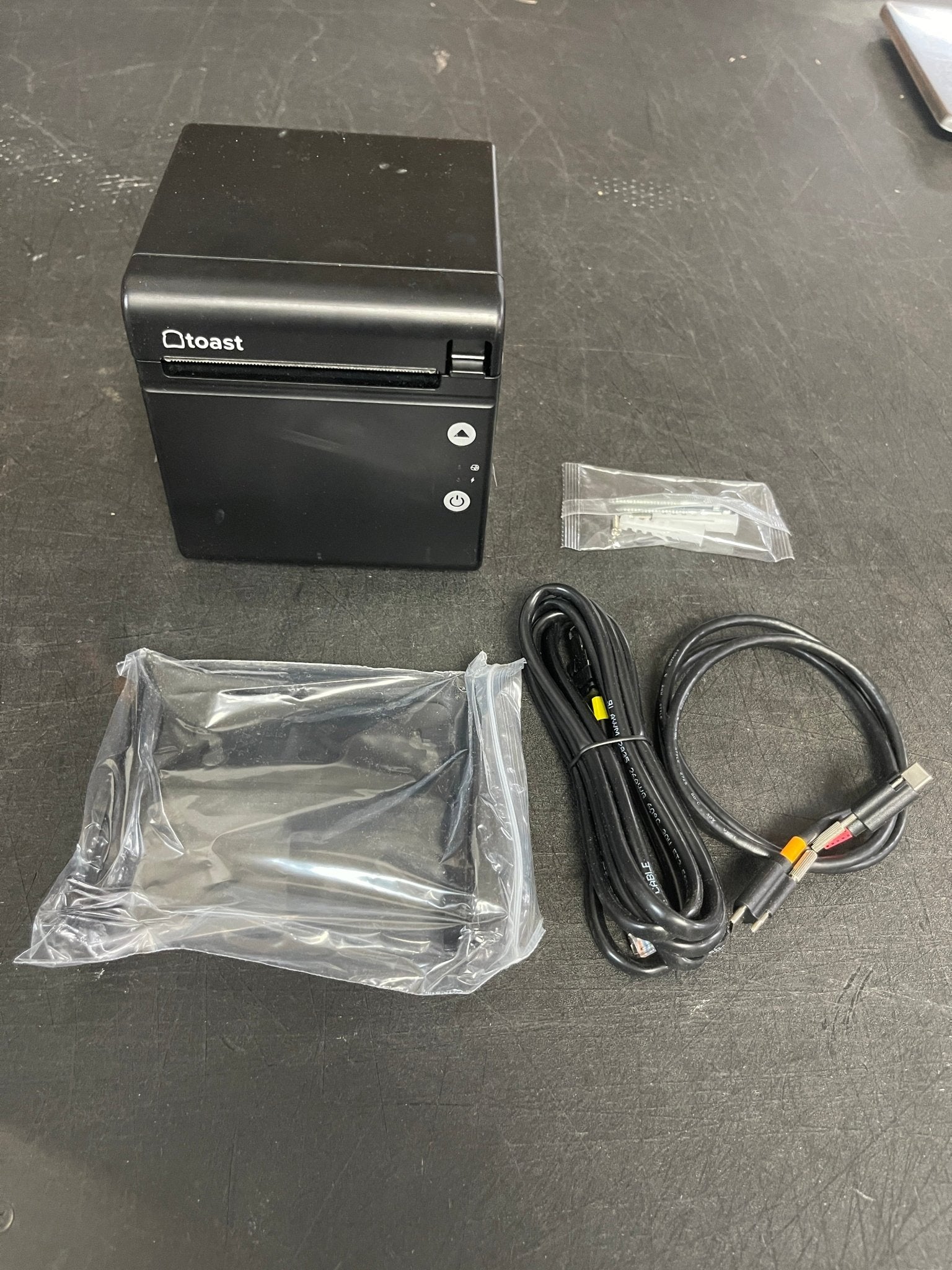 Used Toast TP200 Black Thermal POS Receipt Printer - WO1 - Falcon Restaurant Supply - 1