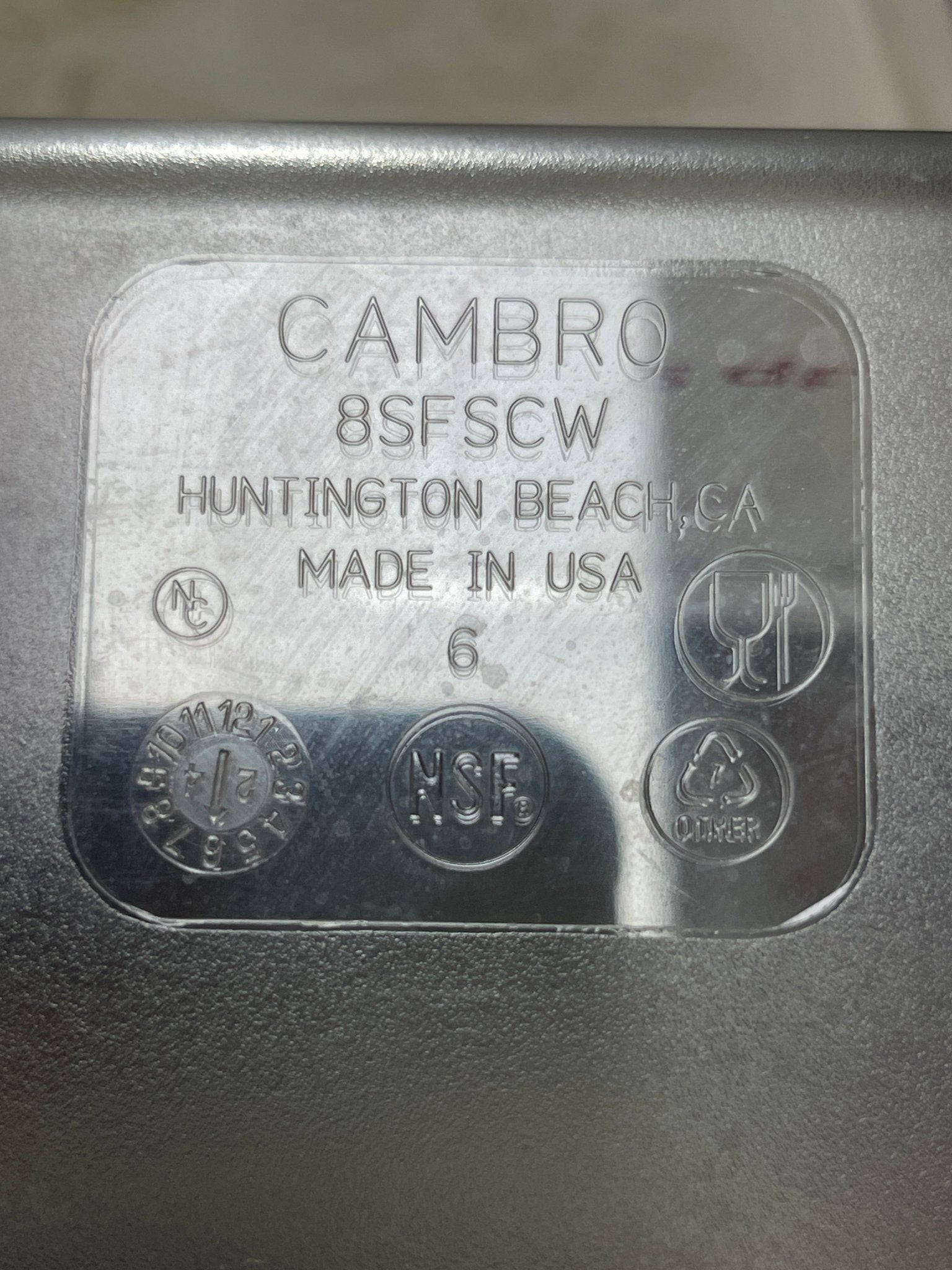 Used Cambro Classic 8 Qt. Clear Square Polycarbonate Food Storage Container - WO1 - Falcon Restaurant Supply - 2