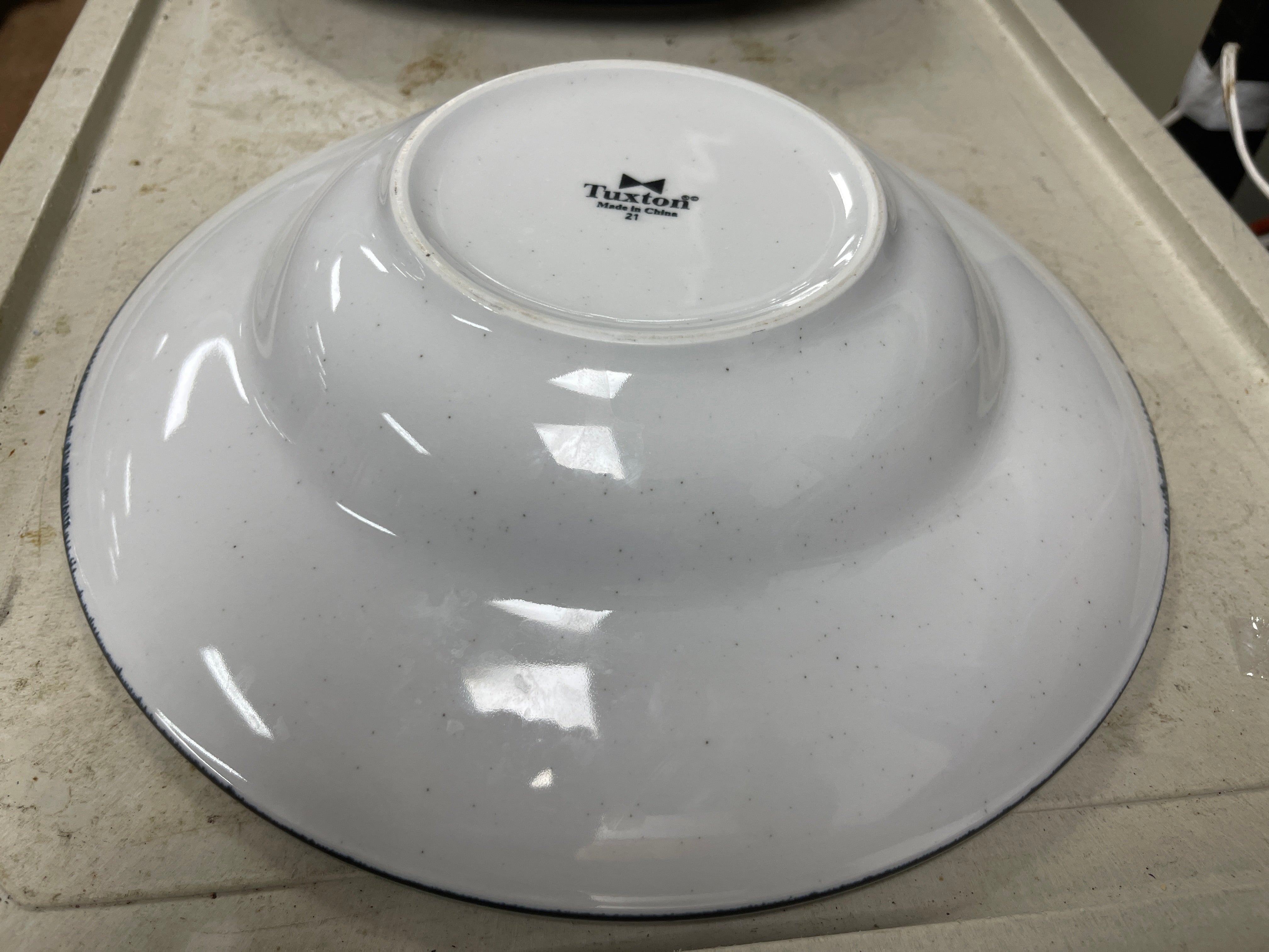 Used 12"Tuxton 21 Ceramic Serving Bowl - WO1