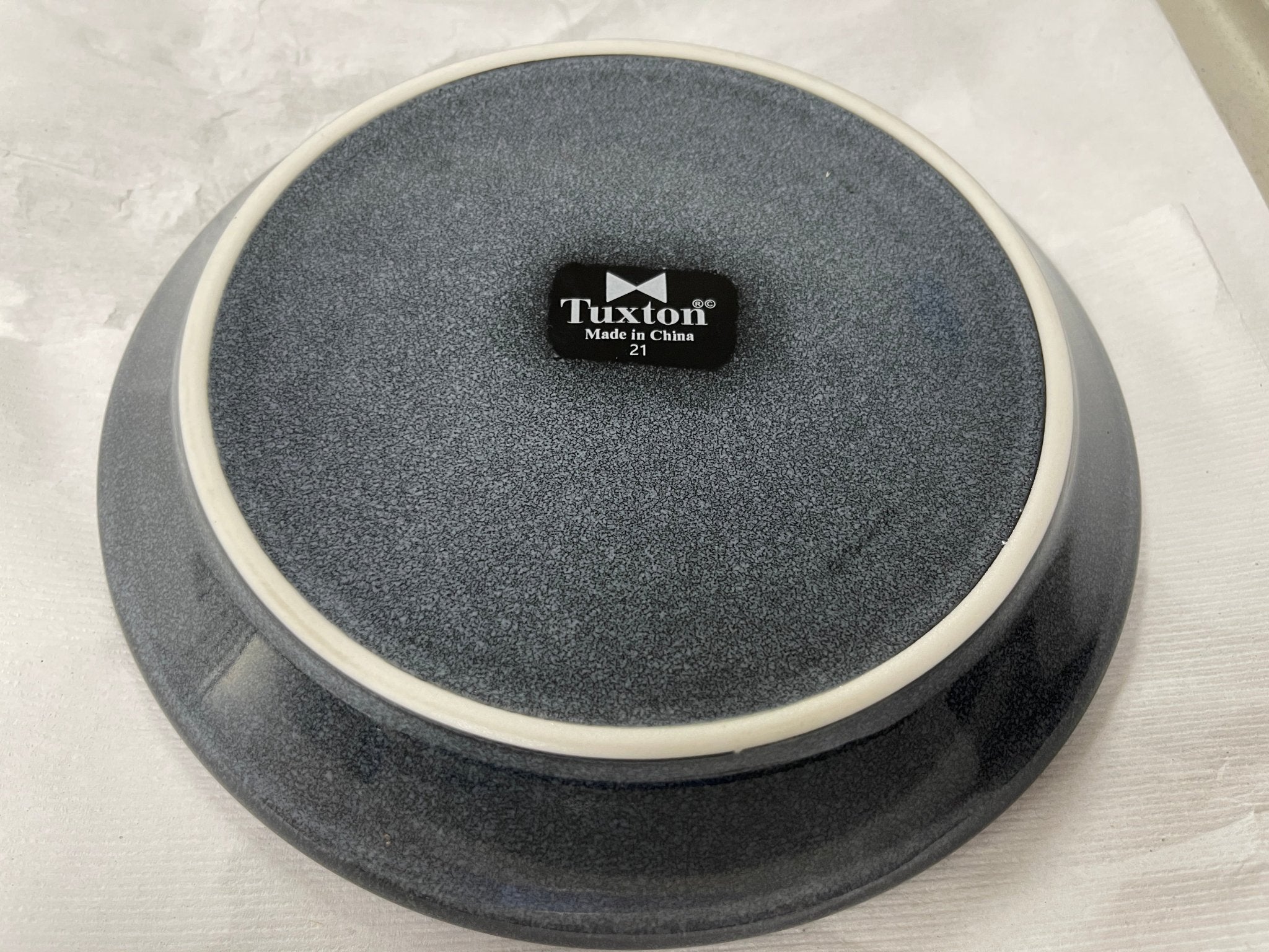 Used 8" Tuxton 21 Gray Ceramic Plate - WO1 - Falcon Restaurant Supply - 2