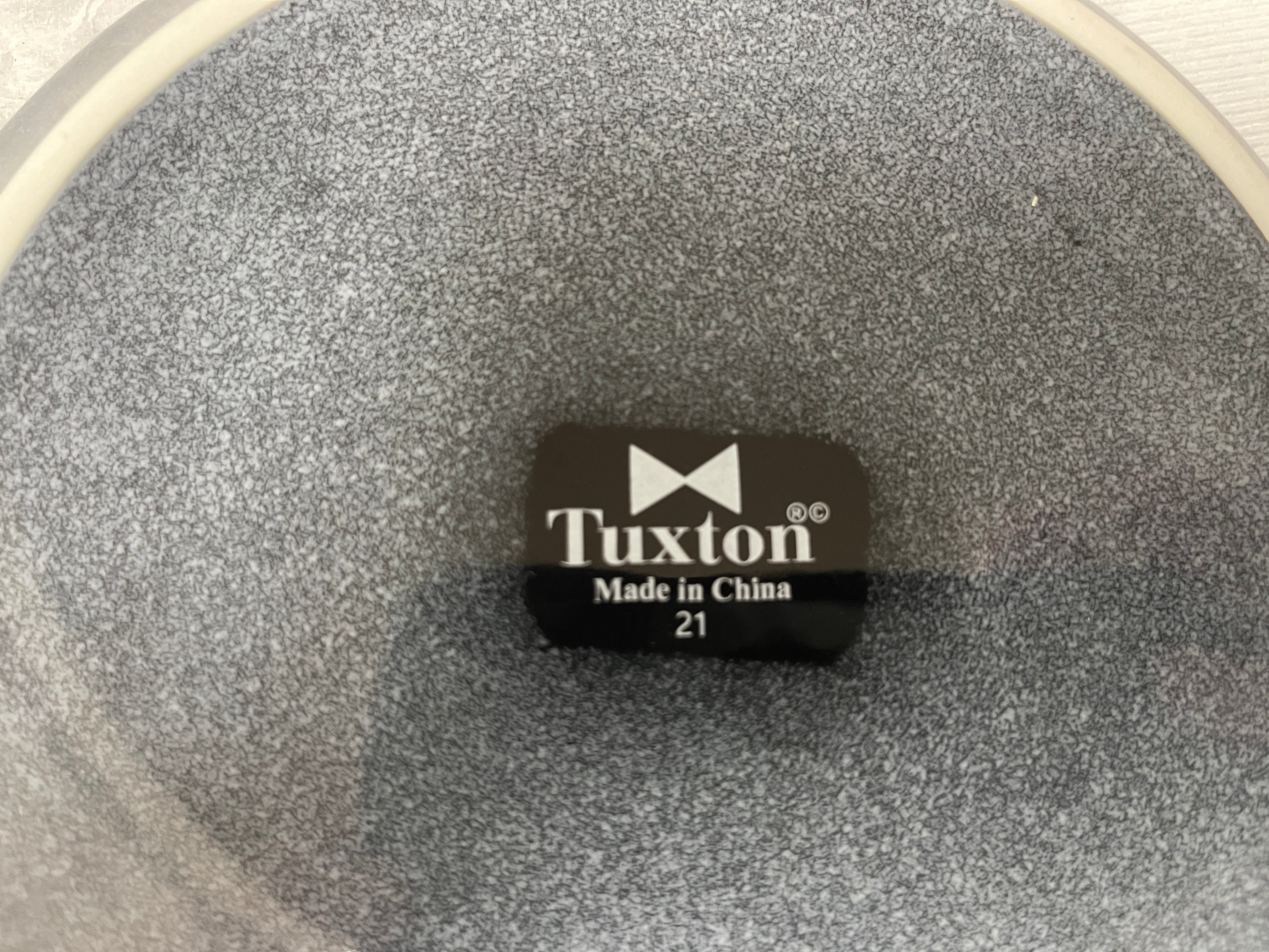 Used 8" Tuxton 21 Gray Ceramic Plate - WO1