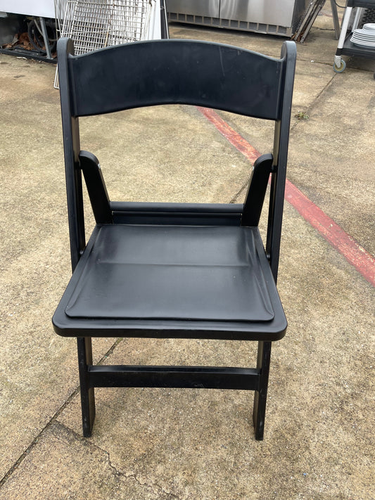 Black Composite Resin Stackable Folding Chair