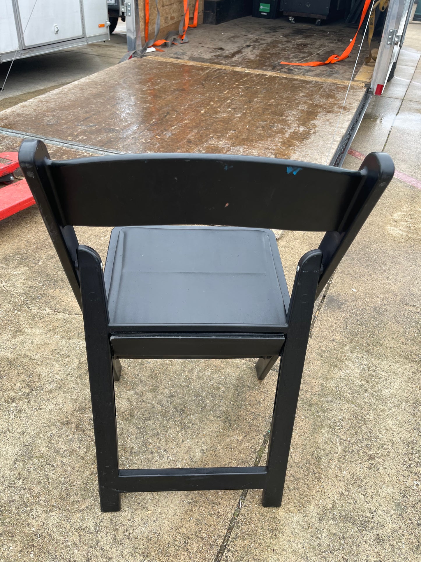 Black Composite Resin Stackable Folding Chair
