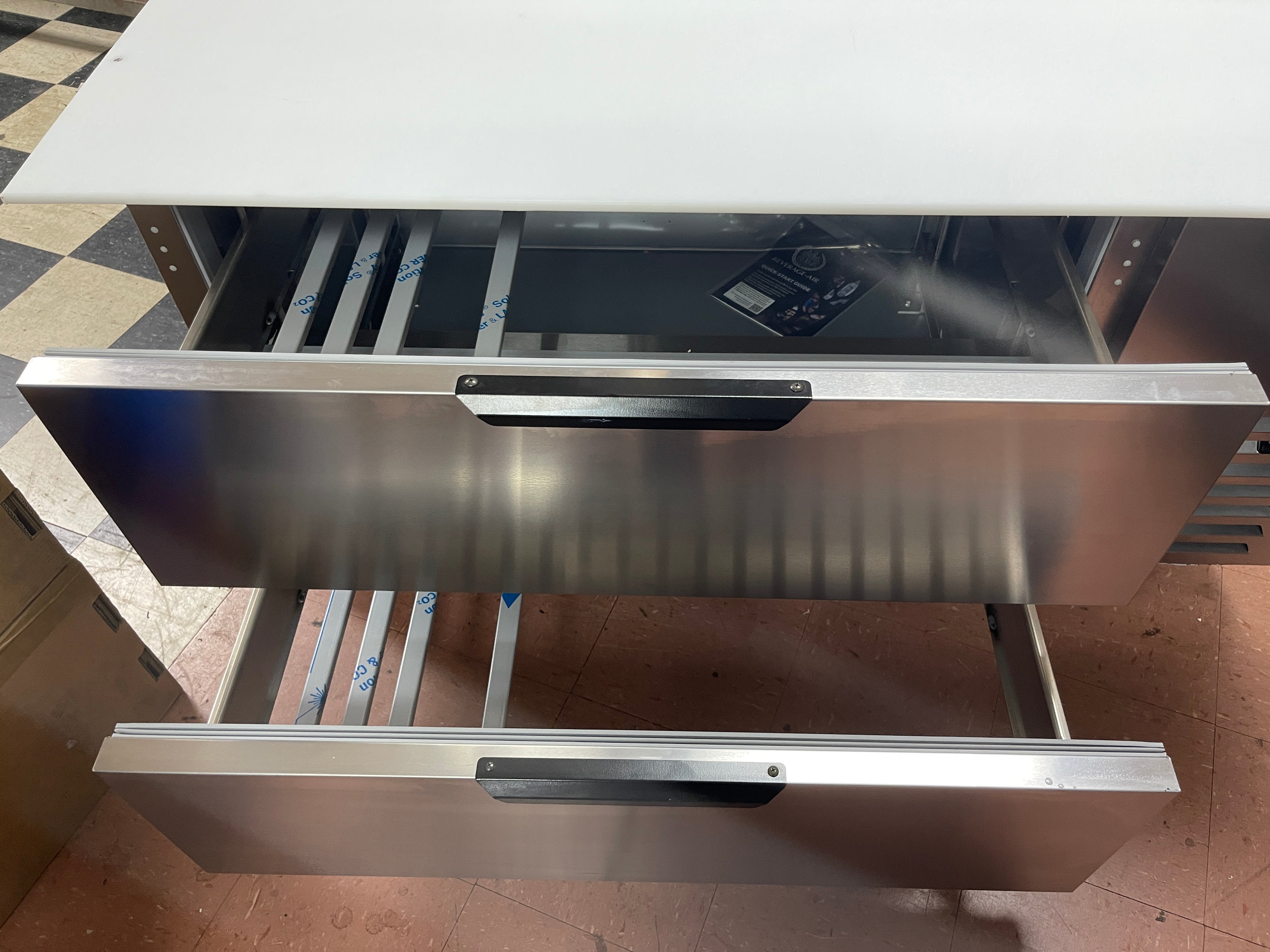 Used Beverage-Air DPD60HC-2 60" 2 Drawer Refrigerated Pizza Prep Table 115V - WO1