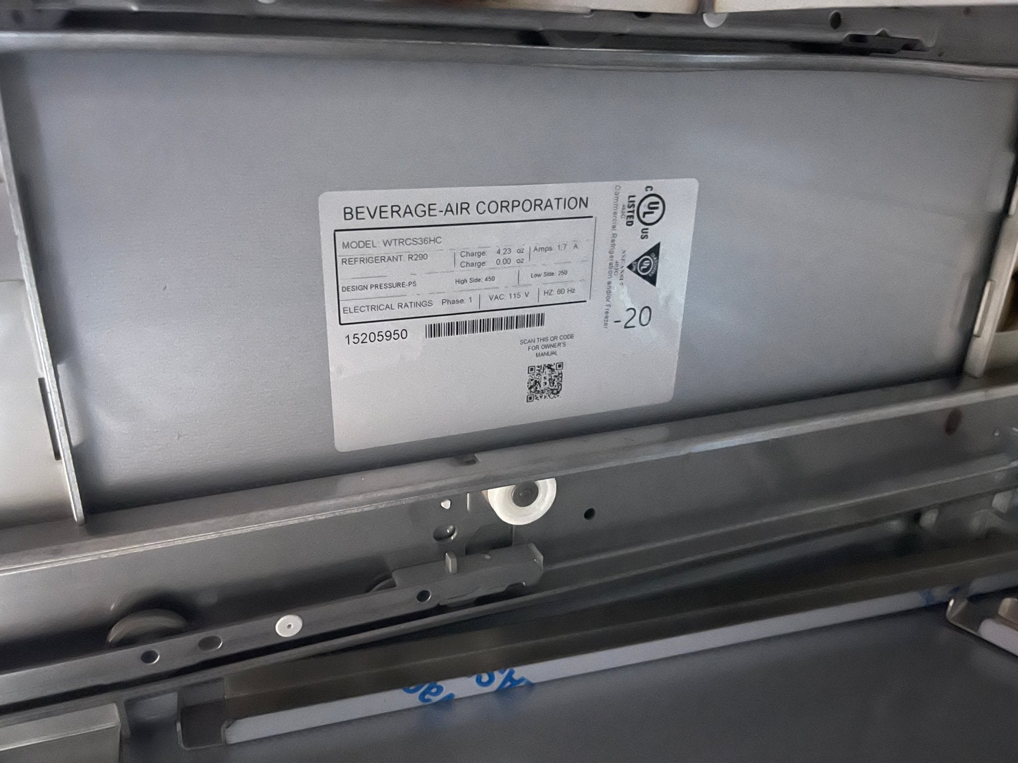 Used 36" Beverage - Air WTRCS36HC 2 Drawer Refrigerated Chef Base 115V - WO1 - Falcon Restaurant Supply - 6