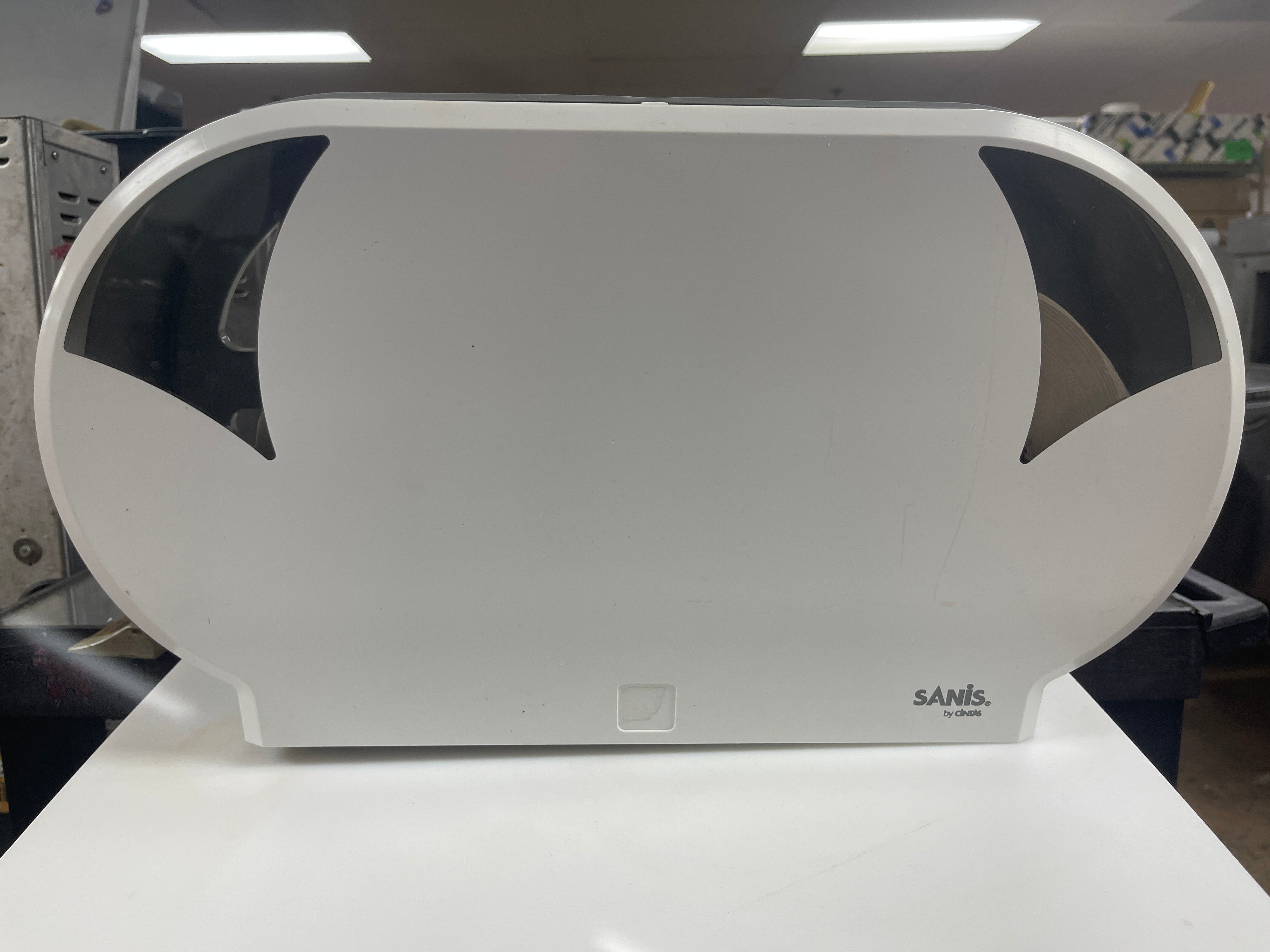 Used Sanis Traditional Double Roll Toilet Paper Dispenser Without Key - Coz