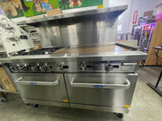 Like New 60" Atosa AGR-4B36GR-NG 4 Burner Dual Oven Range with 36"Griddle