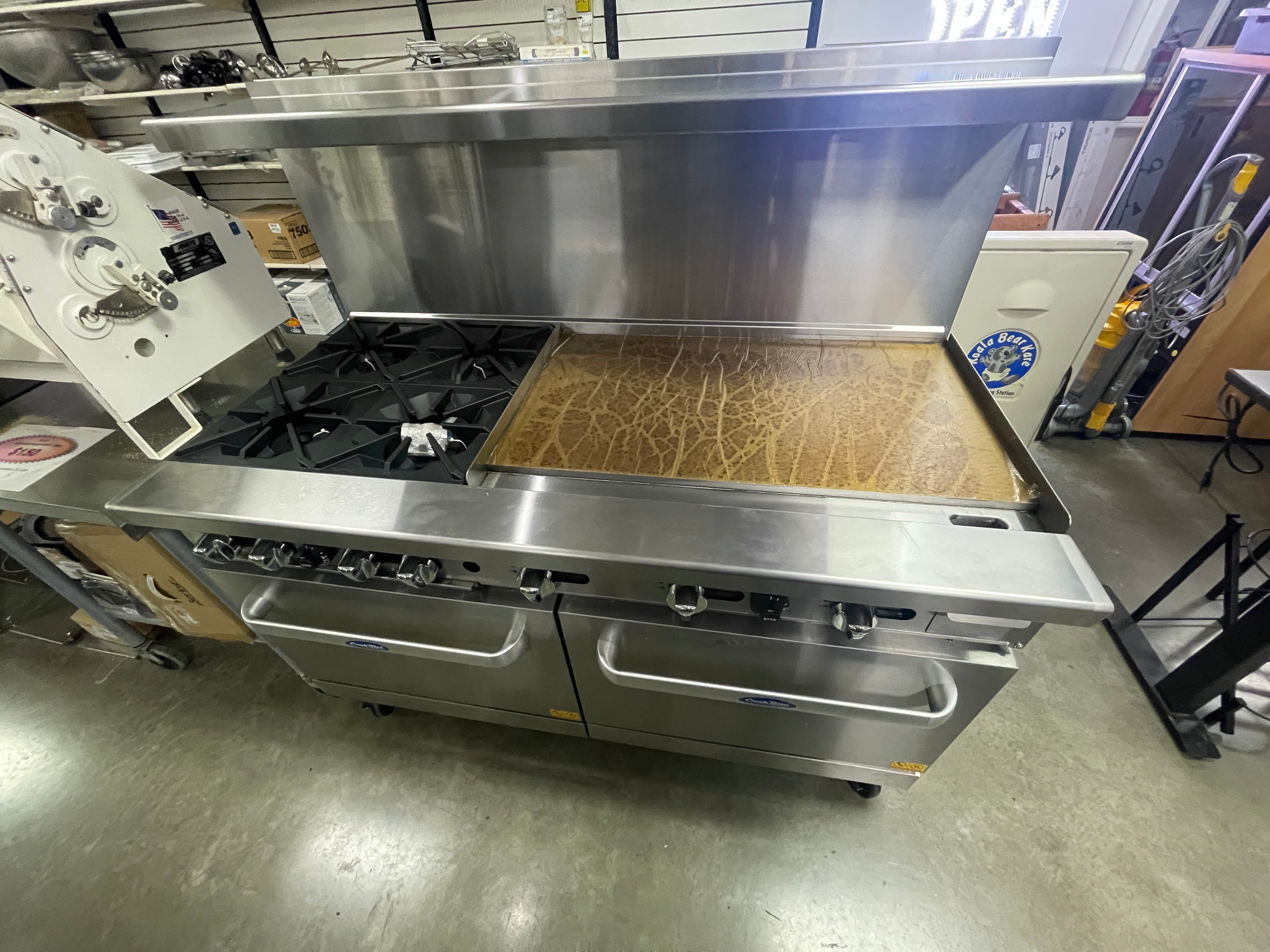 Like New 60" Atosa AGR-4B36GR-NG 4 Burner Dual Oven Range with 36"Griddle