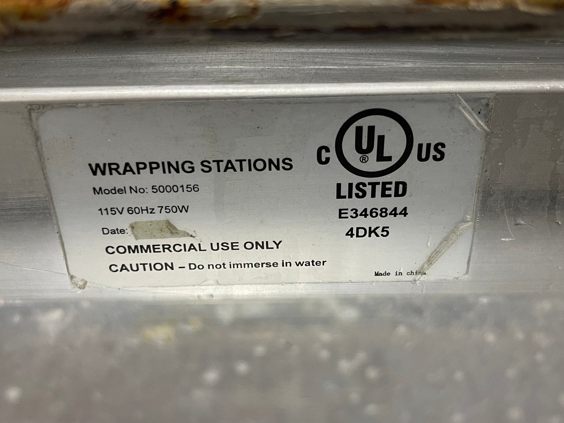 Heat Seal Food Wrapper 18" Width Single Roll 6X15 Hotplate 120V ...