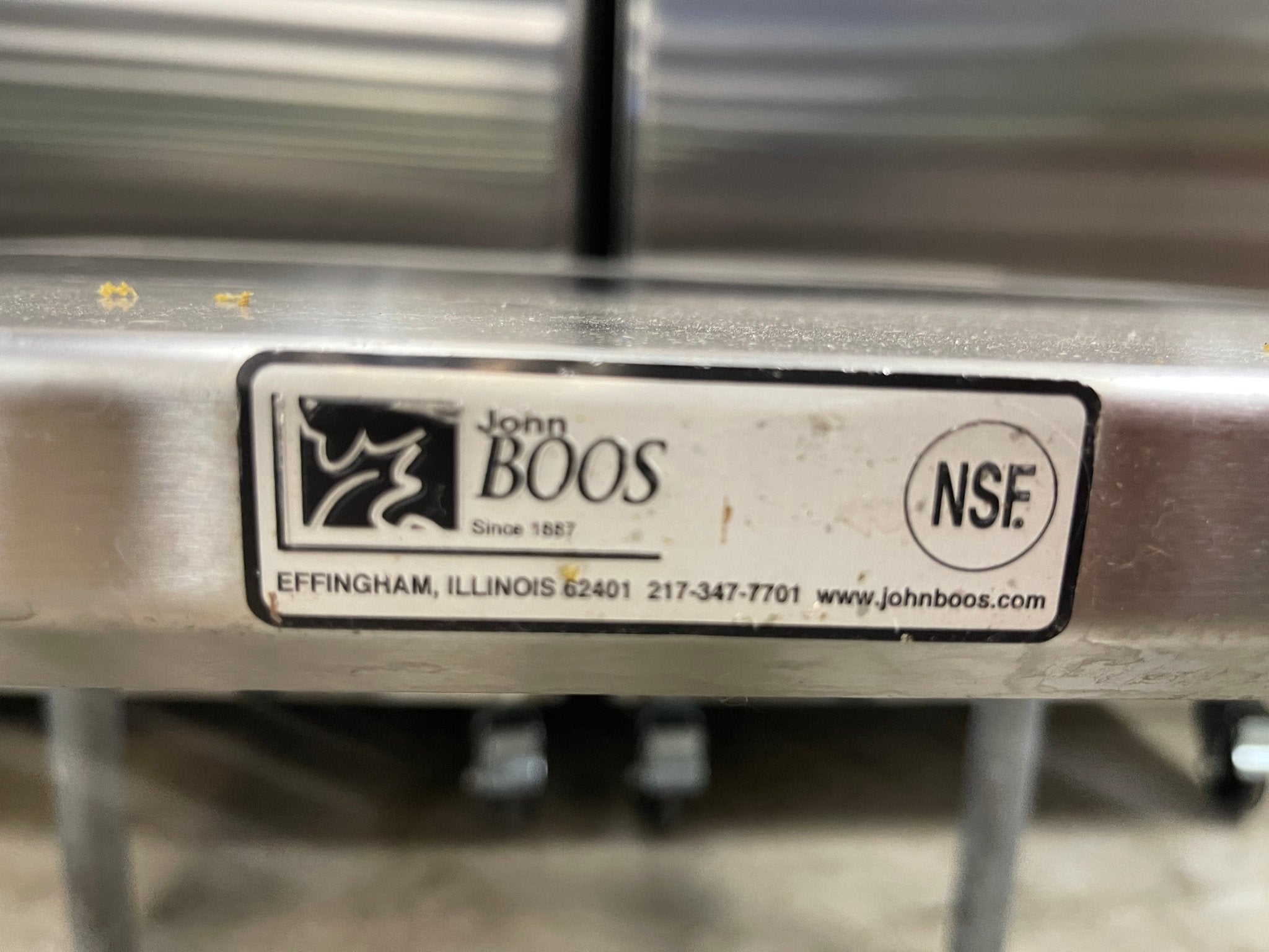 Used 24" John Boos S16MS04 Equipment Stand - SS321 - Falcon Restaurant Supply - 3