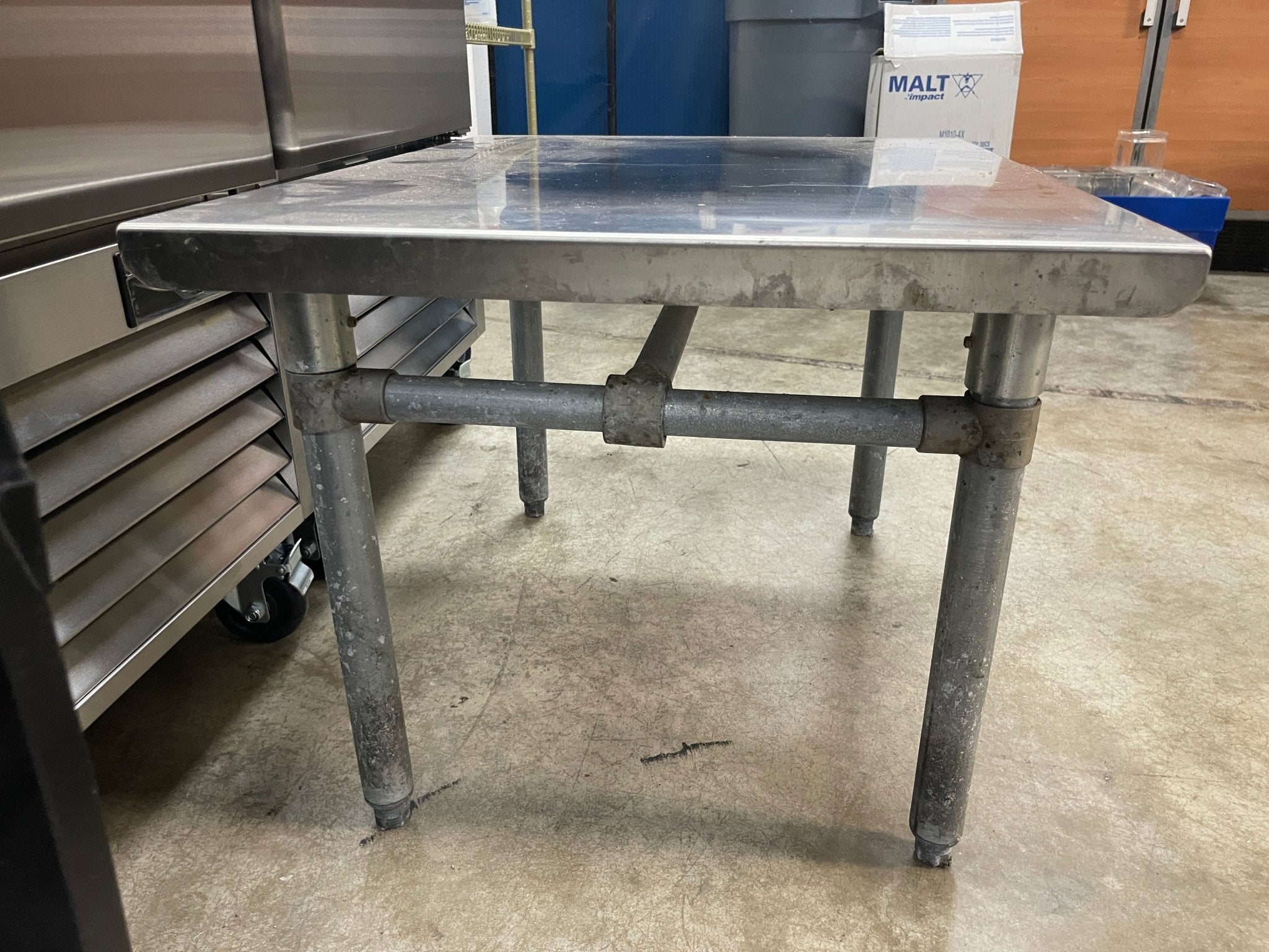 Used 24" John Boos S16MS04 Equipment Stand - SS321 - Falcon Restaurant Supply - 4
