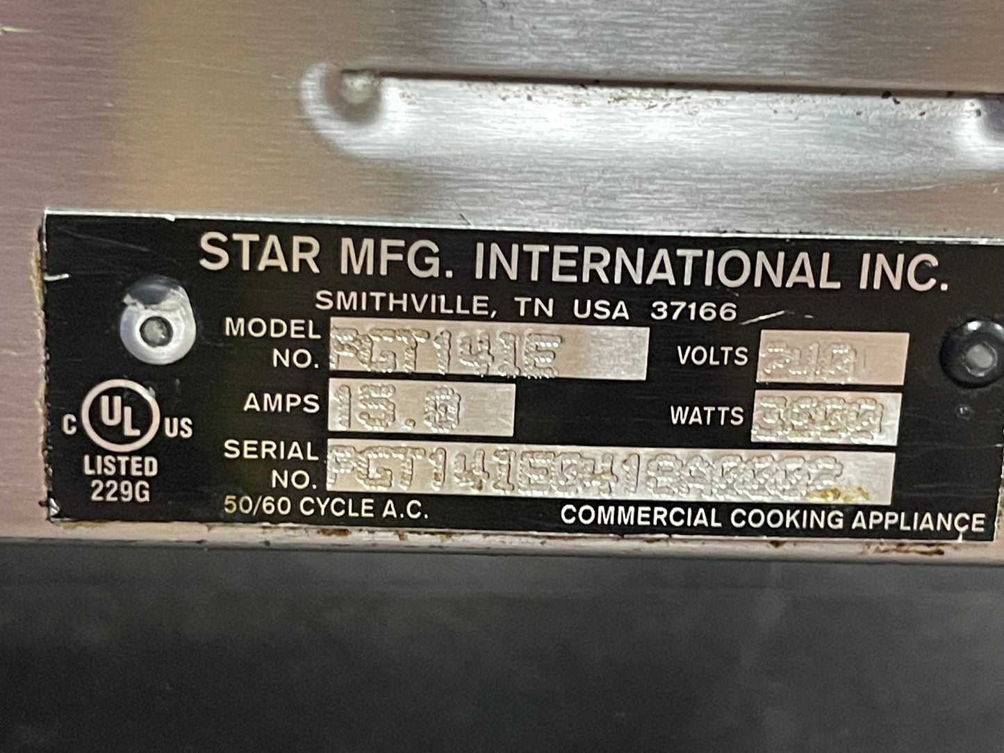 Used Star FGT141 E Pro-Max 2.0® Sandwich Grill Grooved Panini Press 220V