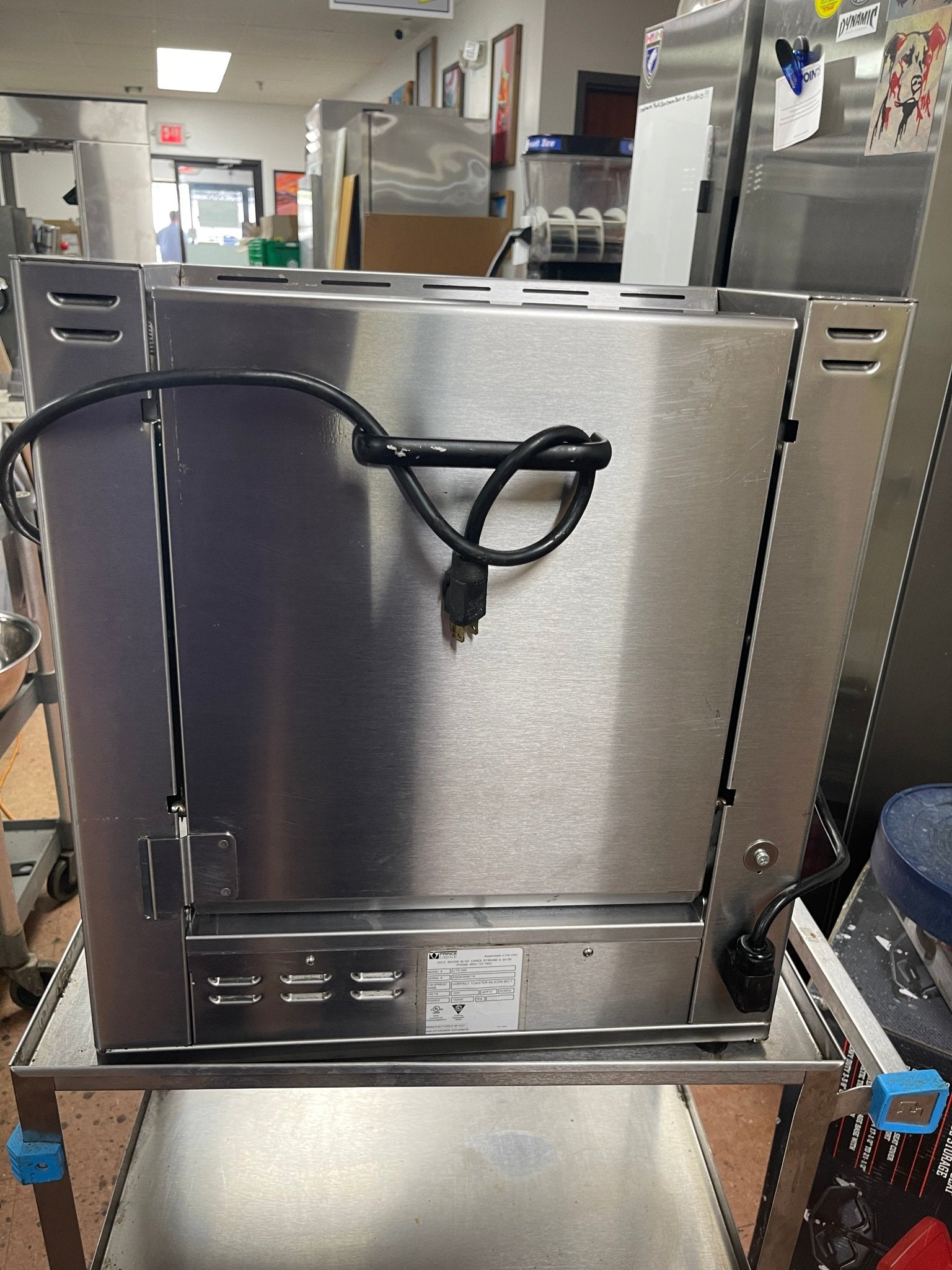 Used Prince Castle CTS - WS Vertical Contact Bun Toaster with Silicone Belt - 120V, 1500W - Falcon Restaurant Supply - 3
