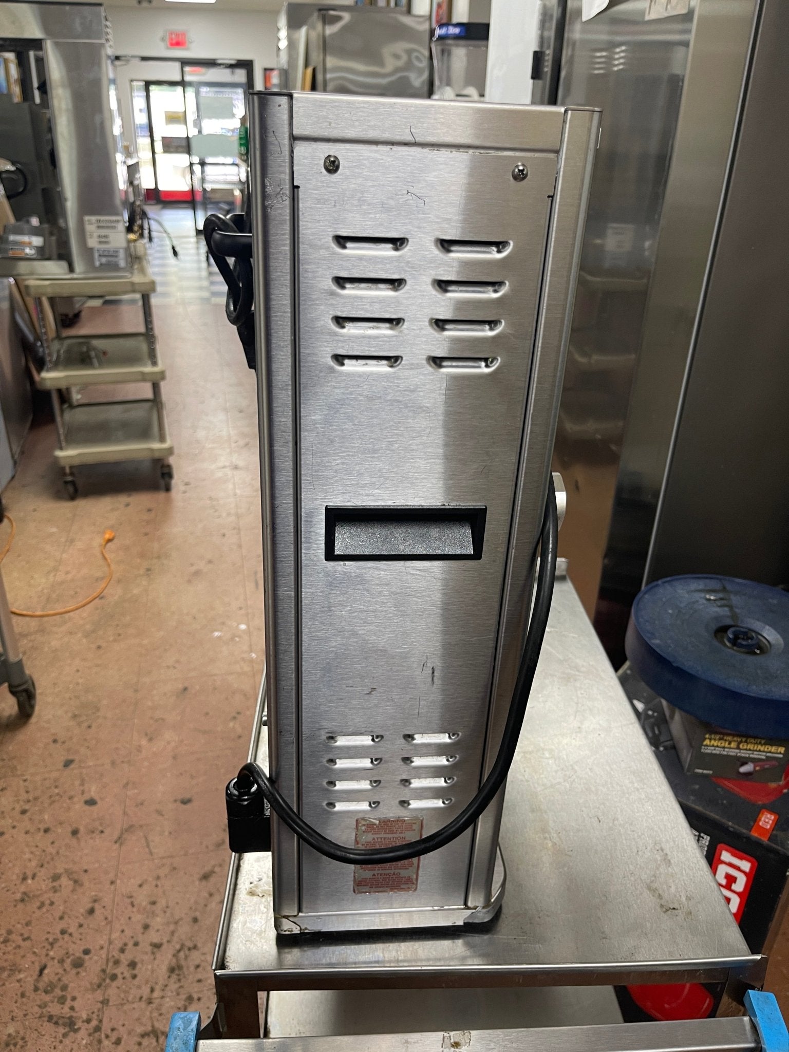 Used Prince Castle CTS - WS Vertical Contact Bun Toaster with Silicone Belt - 120V, 1500W - Falcon Restaurant Supply - 4