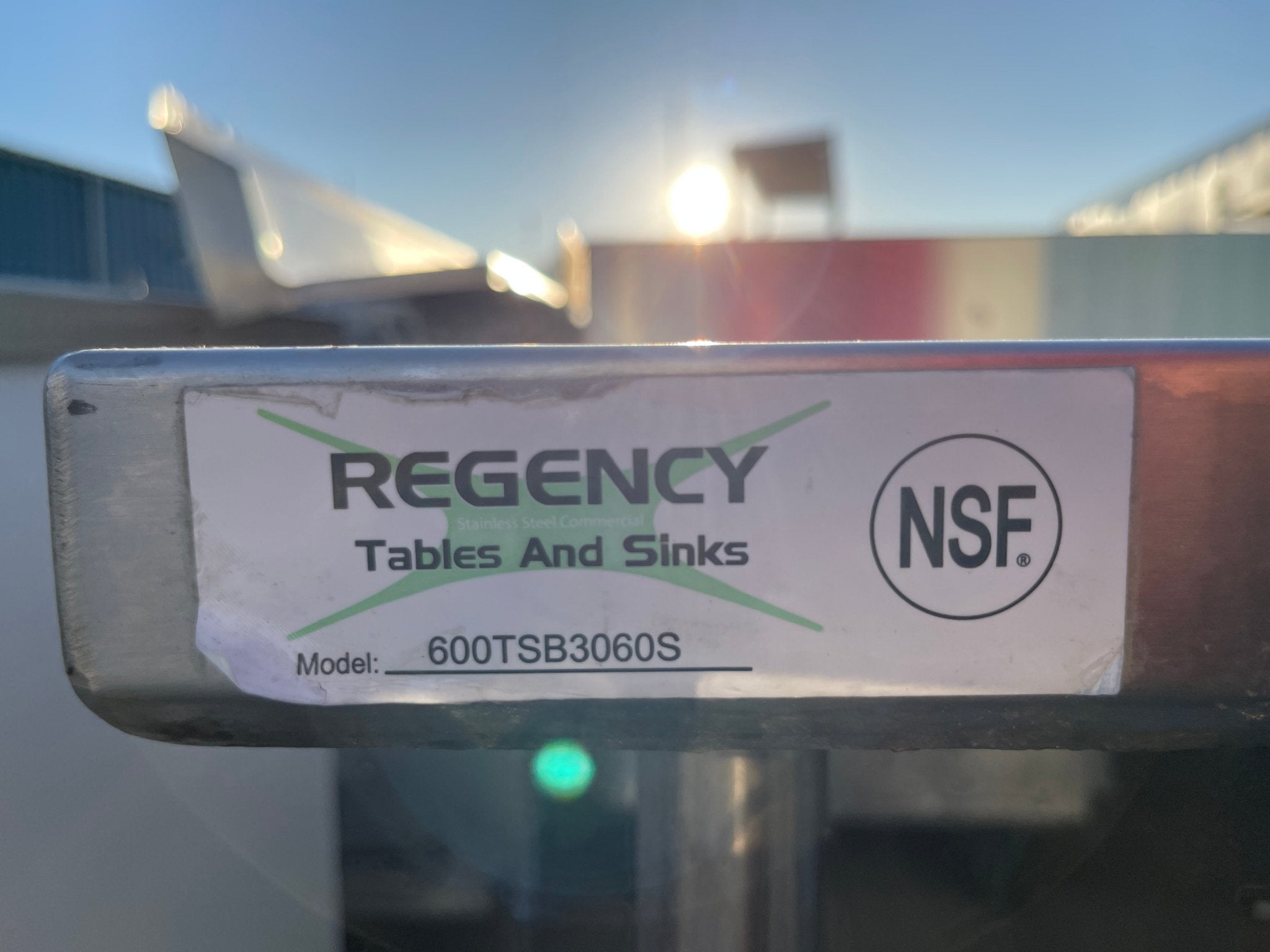 Used Regency 30"X60" Stainless Steel Table with Shelf and 4" Backsplash JD - SS322 - Falcon Restaurant Supply - 4