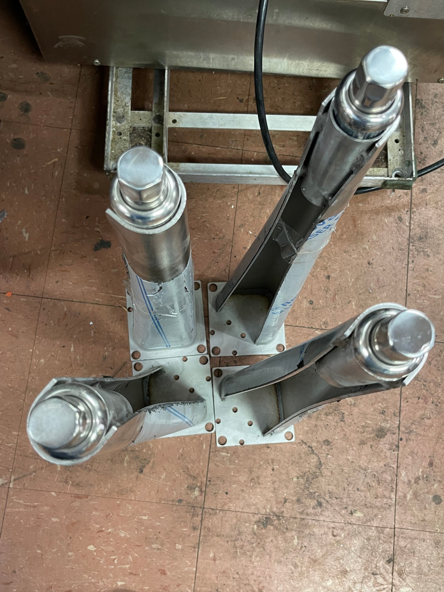 Set of 4 Stainless Steel Commercial Convection Oven Legs