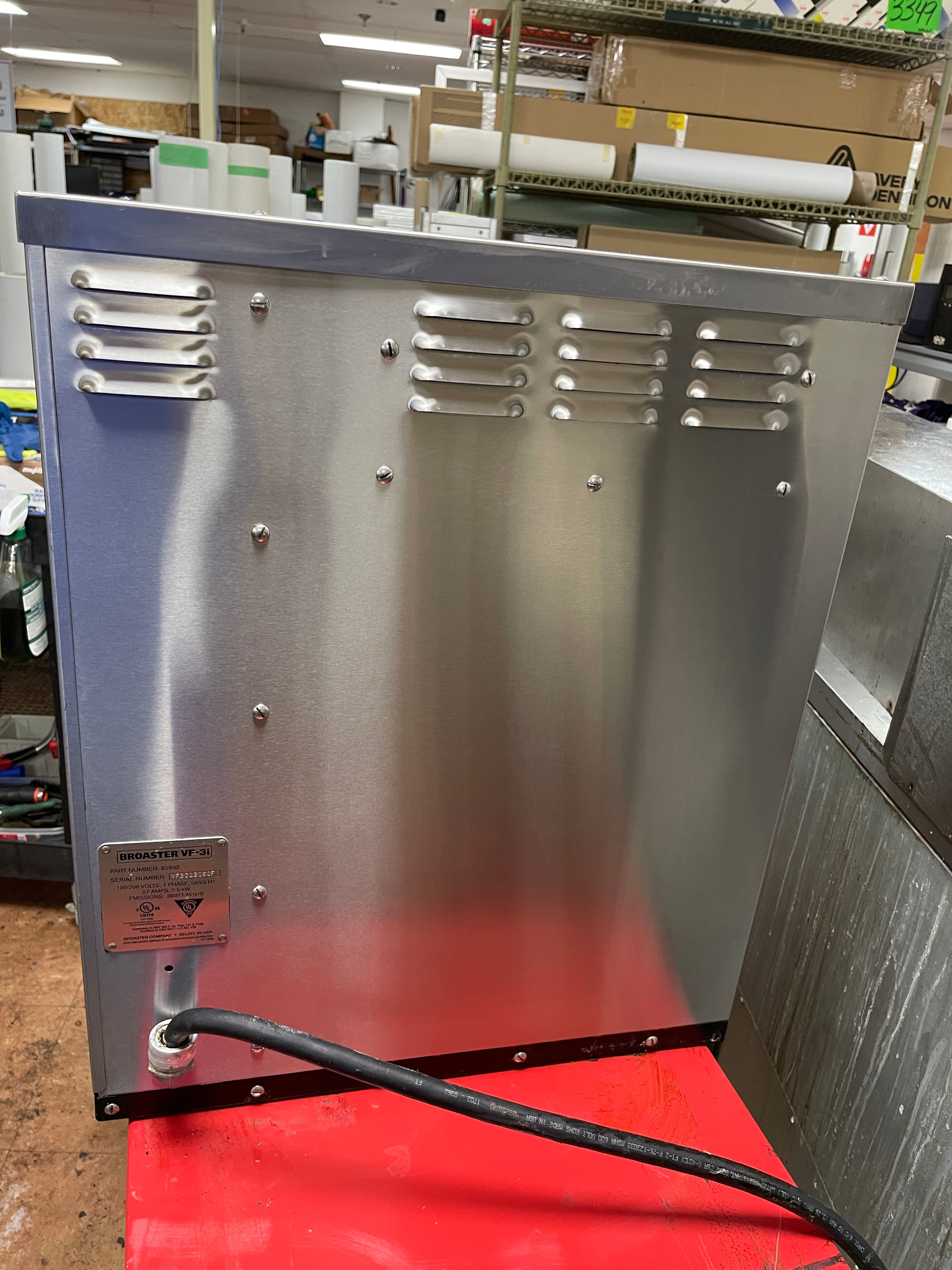 Used Broaster VF-3i SmartTouch 21lb Ventless Fryer with ANSUL System 120/208V 1PH