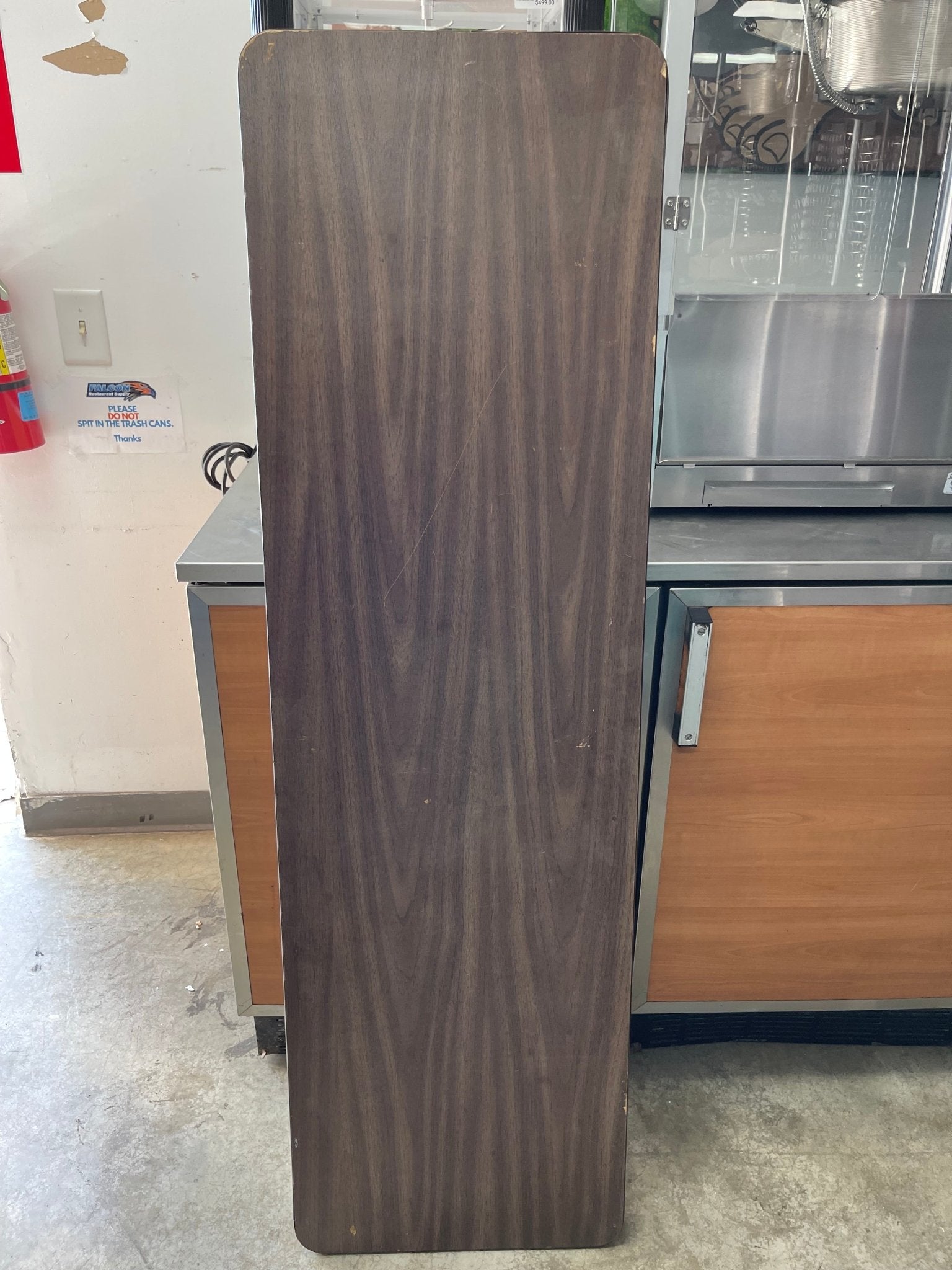 Used Commercial Wood - Laminate Folding Table, Rectangular, 60" x 18" x 29" - Falcon Restaurant Supply - 1