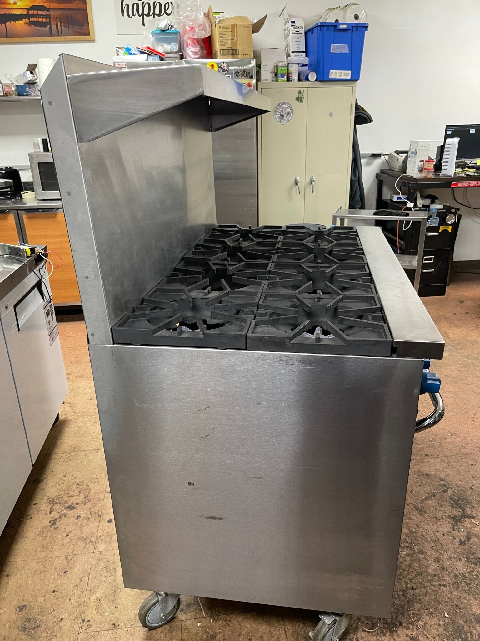 Used 48" Comstock - Castle F3218 Gas Range with 8 Burners 2 Ovens 264000 BTU - Falcon Restaurant Supply - 4