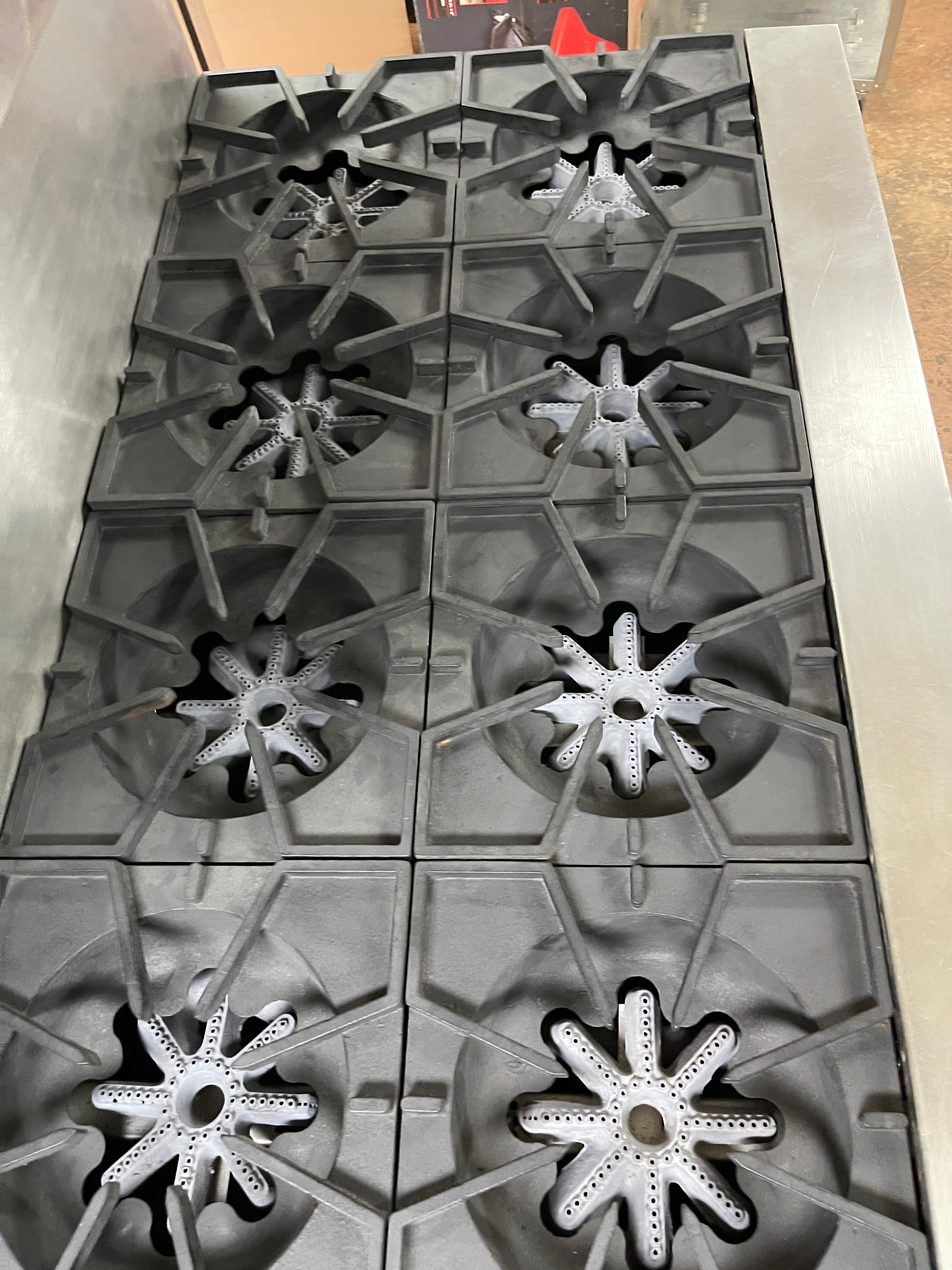 Used 48" Comstock-Castle F3218 Gas Range with 8 Burners 2 Ovens 264000 BTU