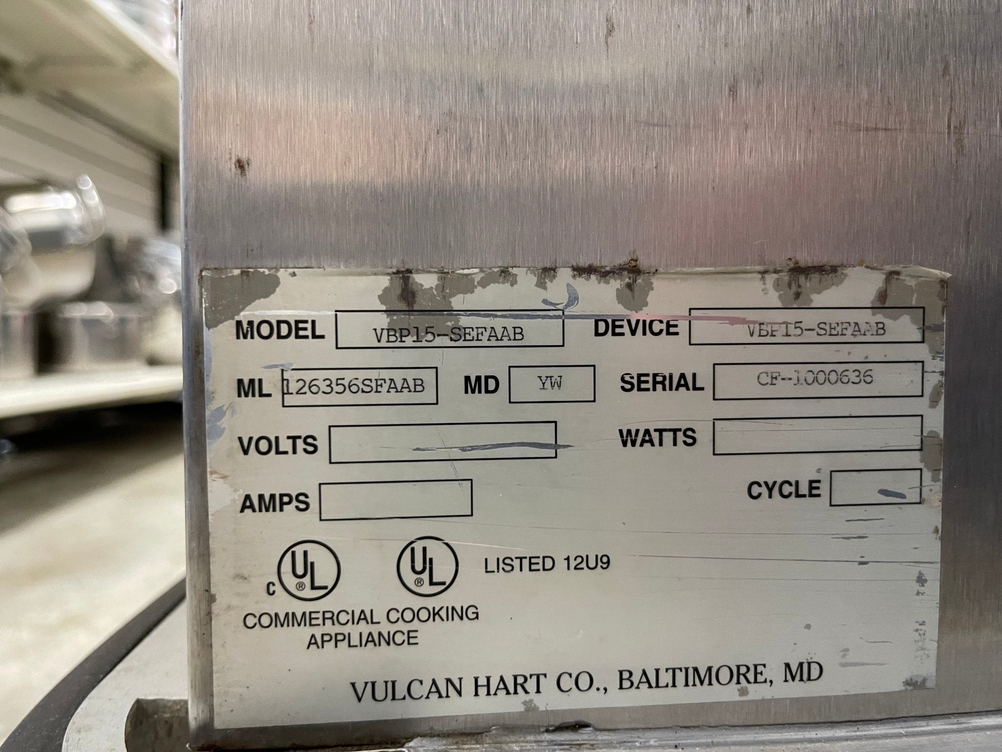 Used Vulcan VBP15 Full Height Insulated Mobile Holding Cabinet non Heated Single Door - Falcon Restaurant Supply - 7