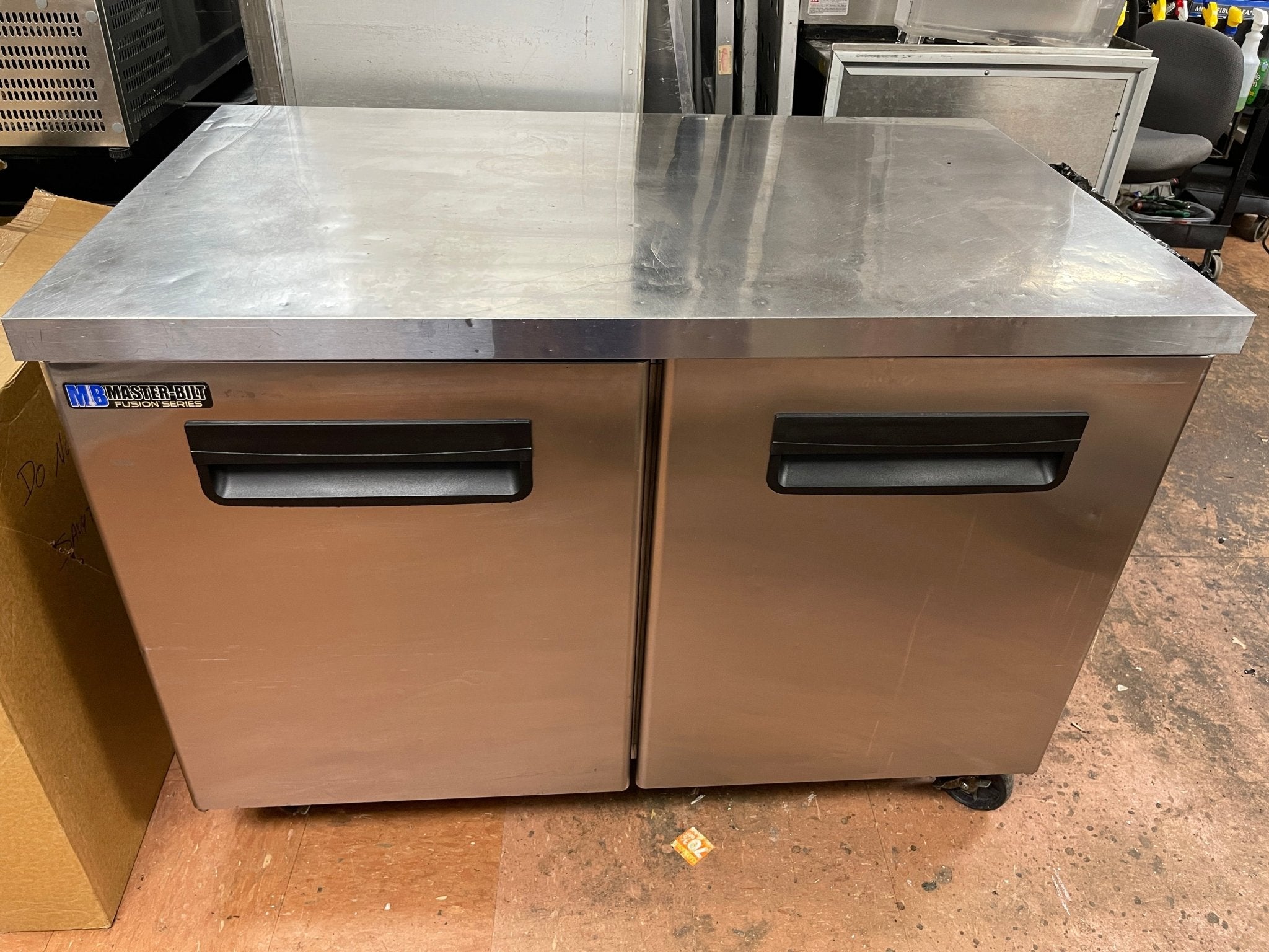Used 48" Master - bilt UF48 Two Door Undercounter Freezer - 13.4 Cu. Ft. 115V - Falcon Restaurant Supply - 1