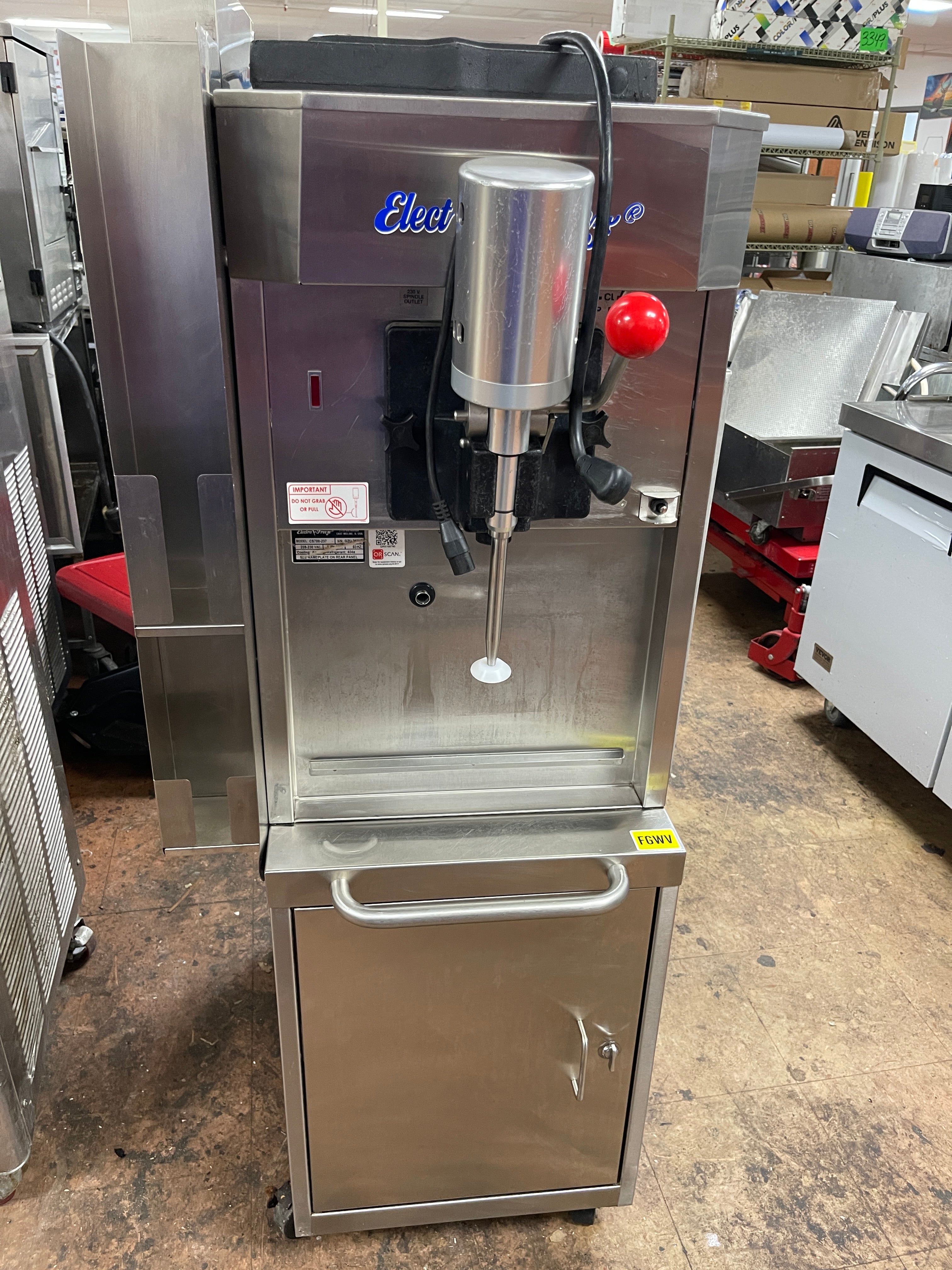 Used Electro Freeze CS700-237 Ice Cream Shake Machine With Mixer 208-230V - FG