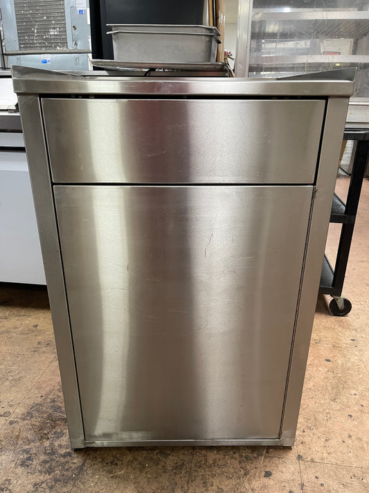 Used Stainless Steel Trash Can Cabinet